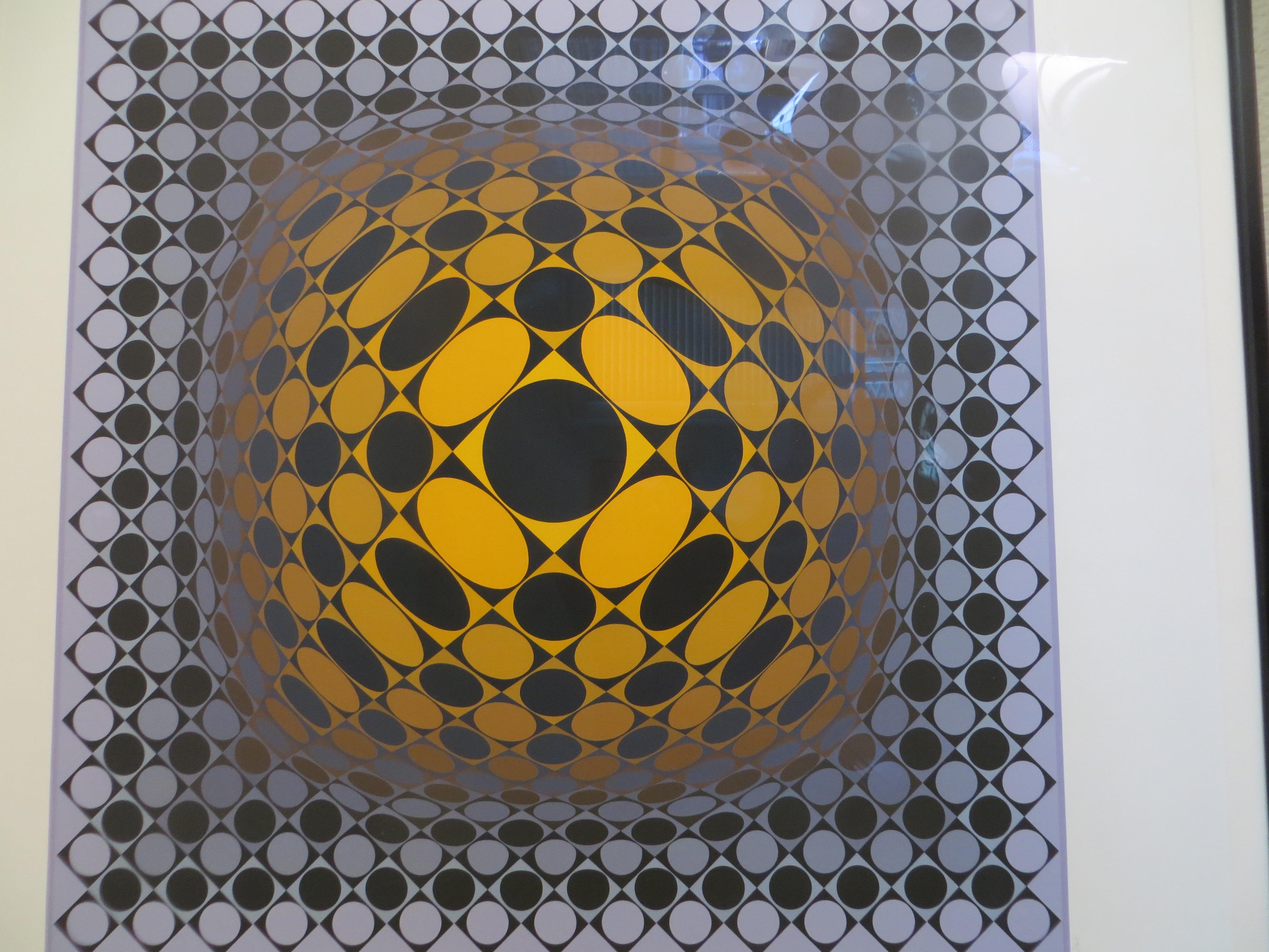 Composition Ionau, Op Art print by Victor Vasarely 1987 For Sale 7