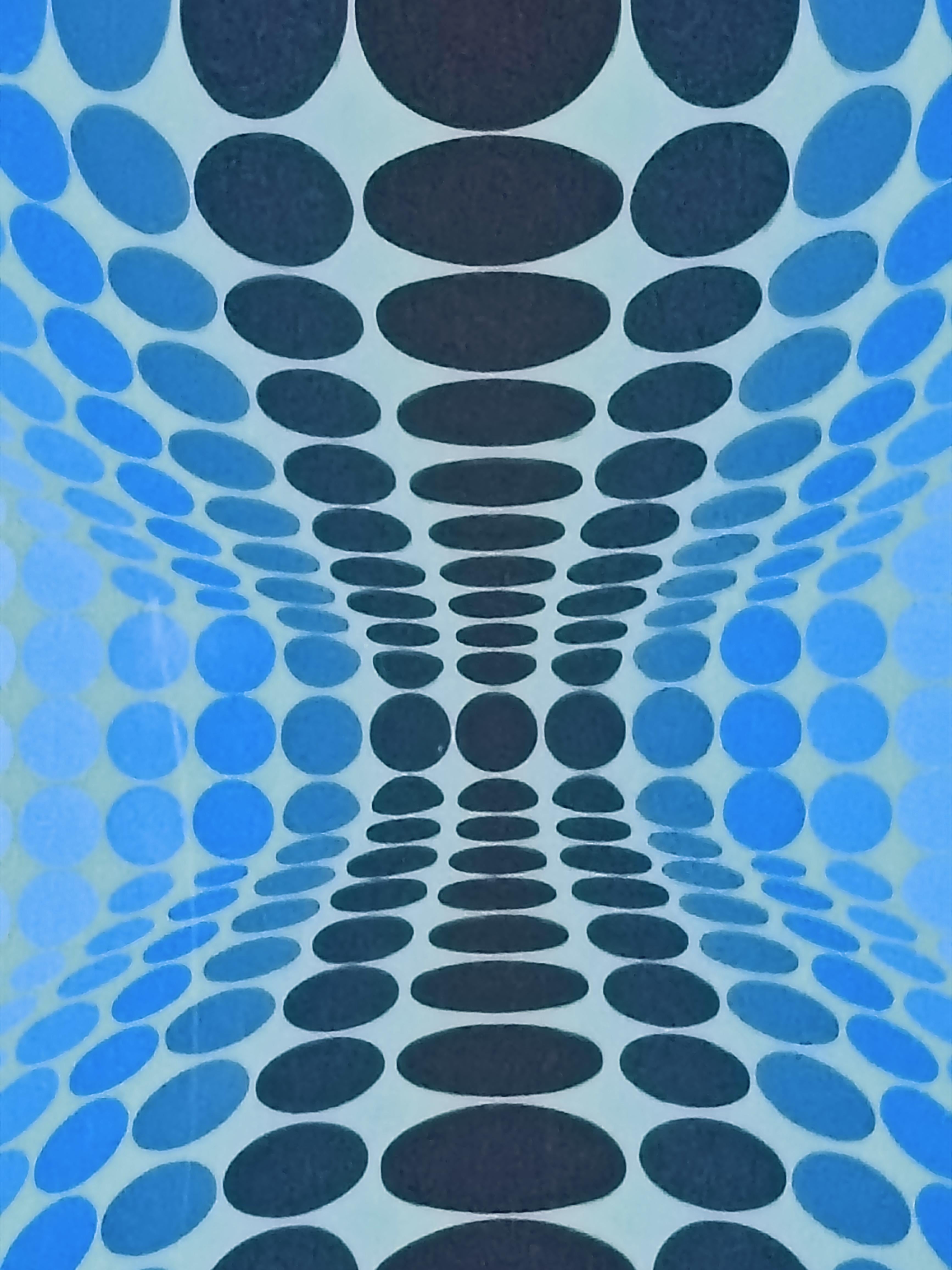 Composizione Ottica in Blu, Victor Vasarely, firmata e numerata 114 di 175 5