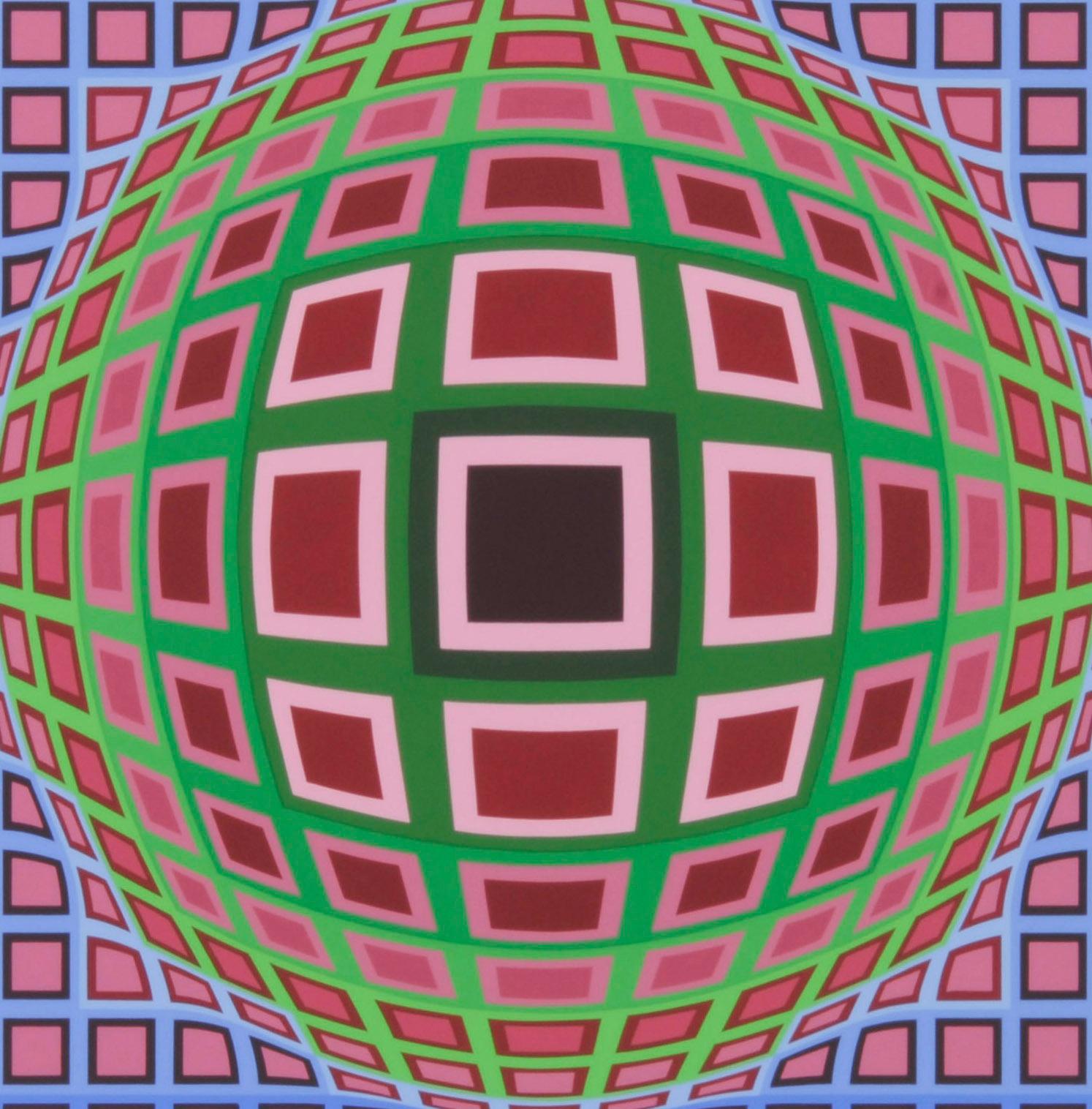 Cosca II “VP 100” - Op Art Print by Victor Vasarely