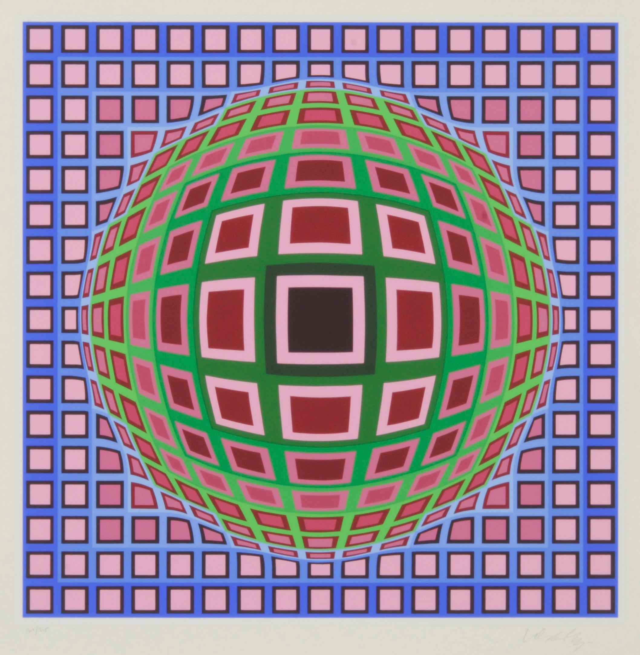 Victor Vasarely Abstract Print - Cosca II “VP 100”