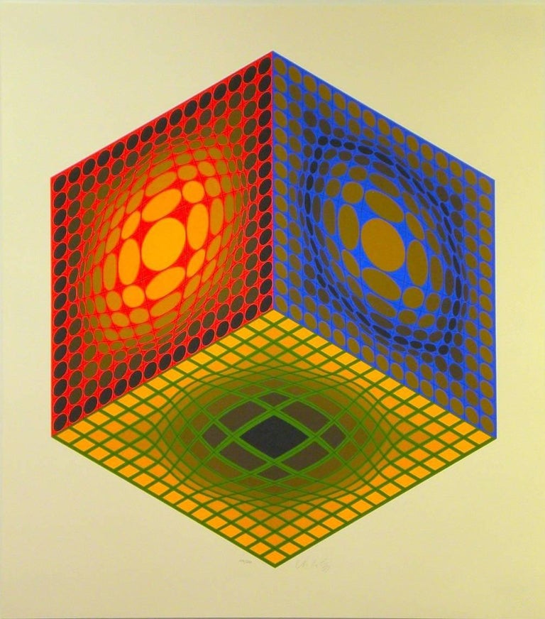 Victor Vasarely - Xonau II, Print at 1stdibs