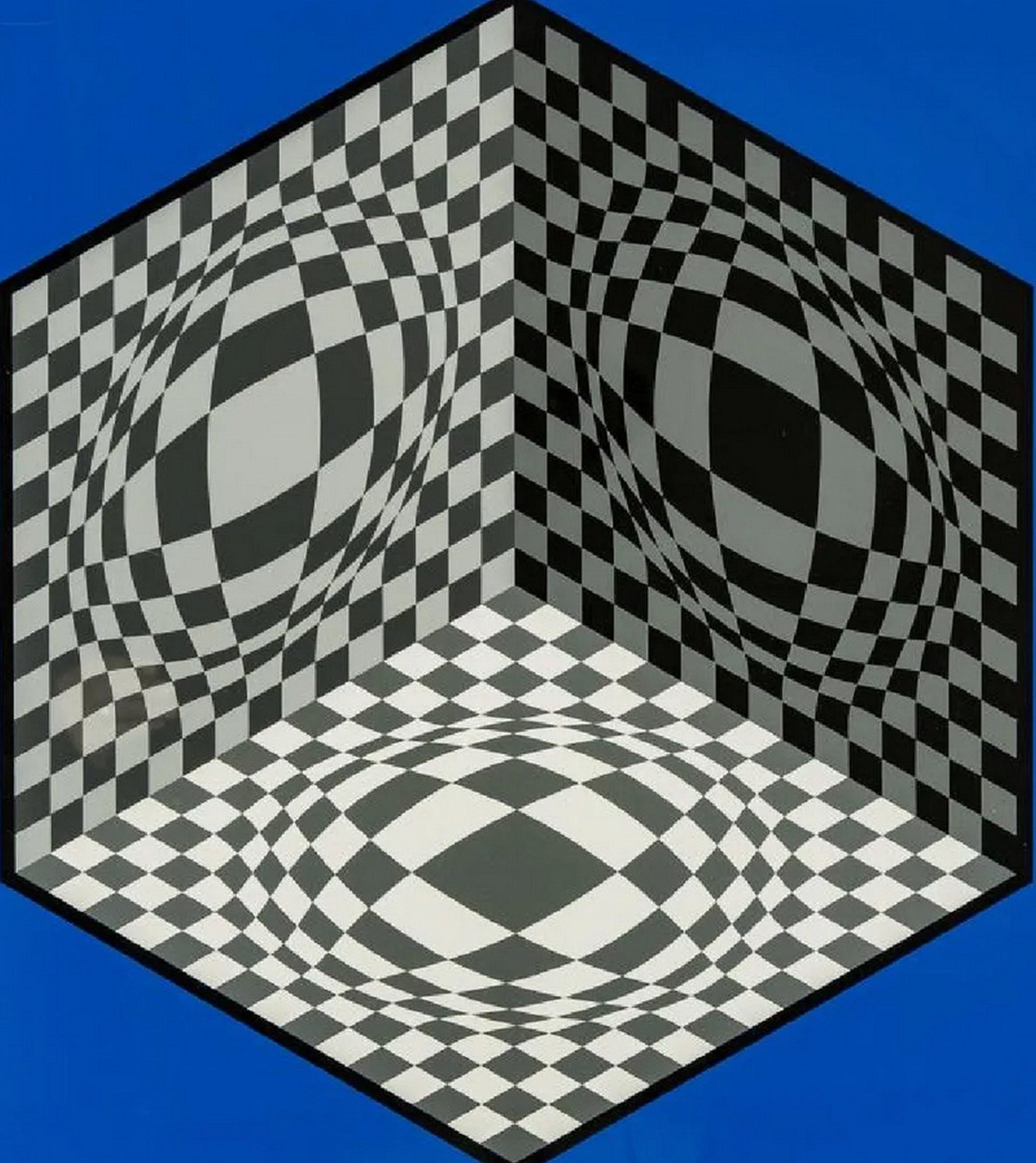 Victor Vasarely
Cubic Relationship
Medium: Serigraph on Arches Paper
Year: 1982
Edition: 325
Image Size: 21.5 H x 19.125 W inches
Visible Sheet Size: 23.5 H x 21.5 W inches
Frame Size: 34.5 H x 31.5 W inches
Signed and numbered by hand
Framed
COA