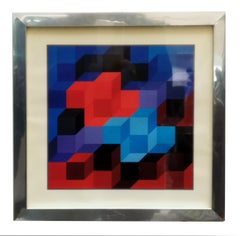 Antique Deuton-RB (Homage a l'hexagone) by Victor Vasarely, 1971