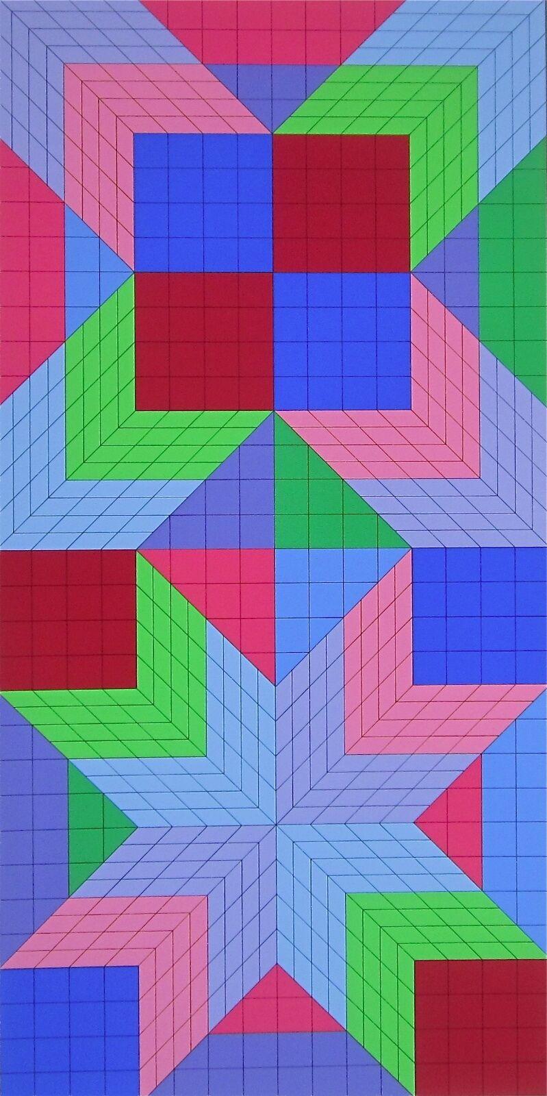 Künstler: Victor Vasarely (1908-1997)
Titel: DOR-OR
Jahr: 1982
Medium: Siebdruck auf Arches-Papier
Auflage: 96/325, plus Probedrucke
Größe: 42,75 x 23,5 Zoll
Zustand: Gut
Beschriftung: Signiert und nummeriert vom Künstler.
Anmerkungen: 