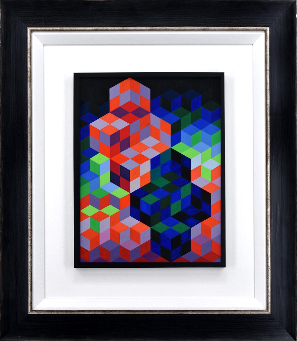 Duo-2, 1967 - Painting by Victor Vasarely