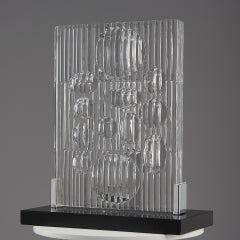 Erebus Op Art Glass Sculpture, édition signée et numérotée de 2000, 1982