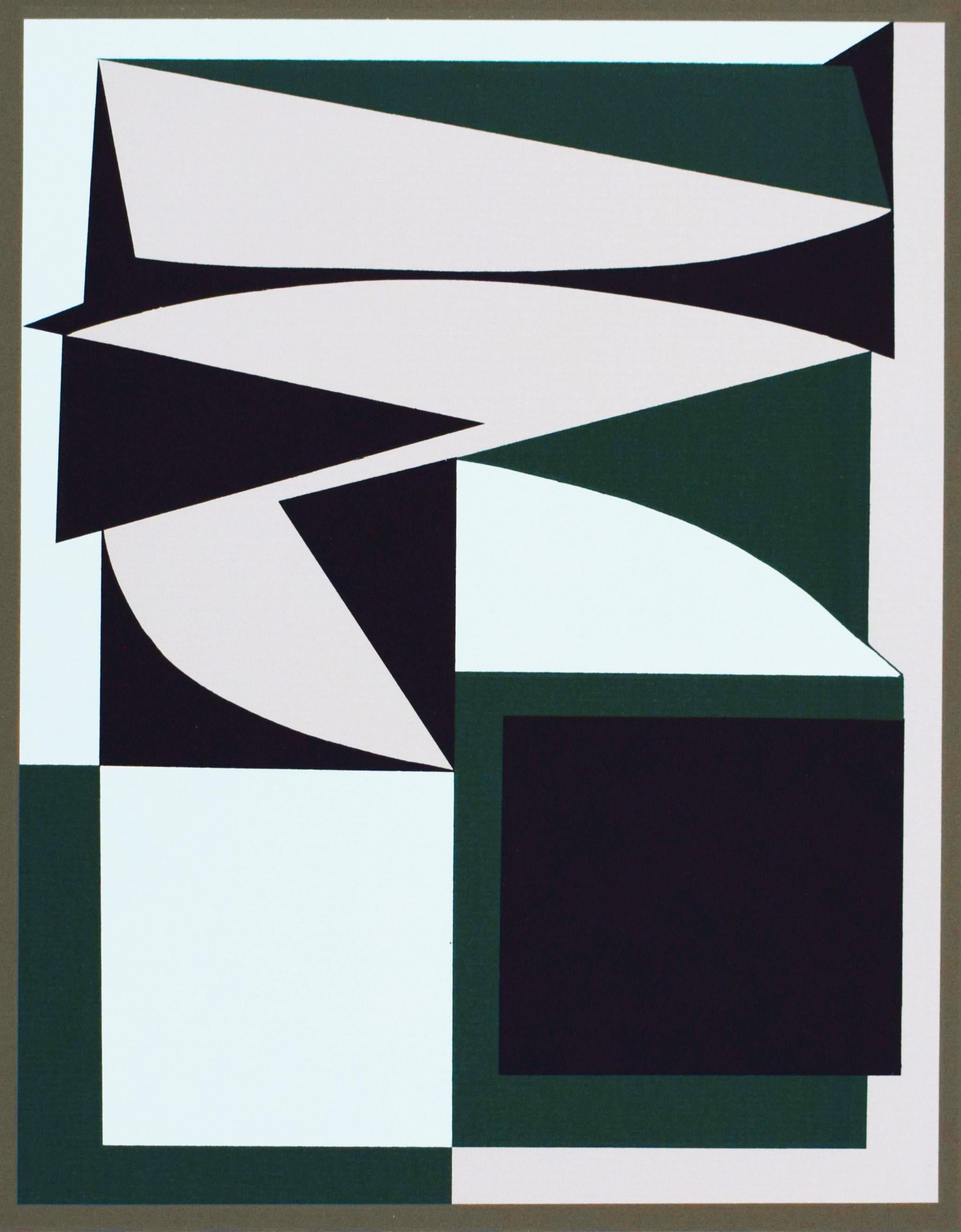 Victor Vasarely Abstract Print - Ezinor (Crystal): The Discourse on Method - Op Art Illusion Hungarian Descartes