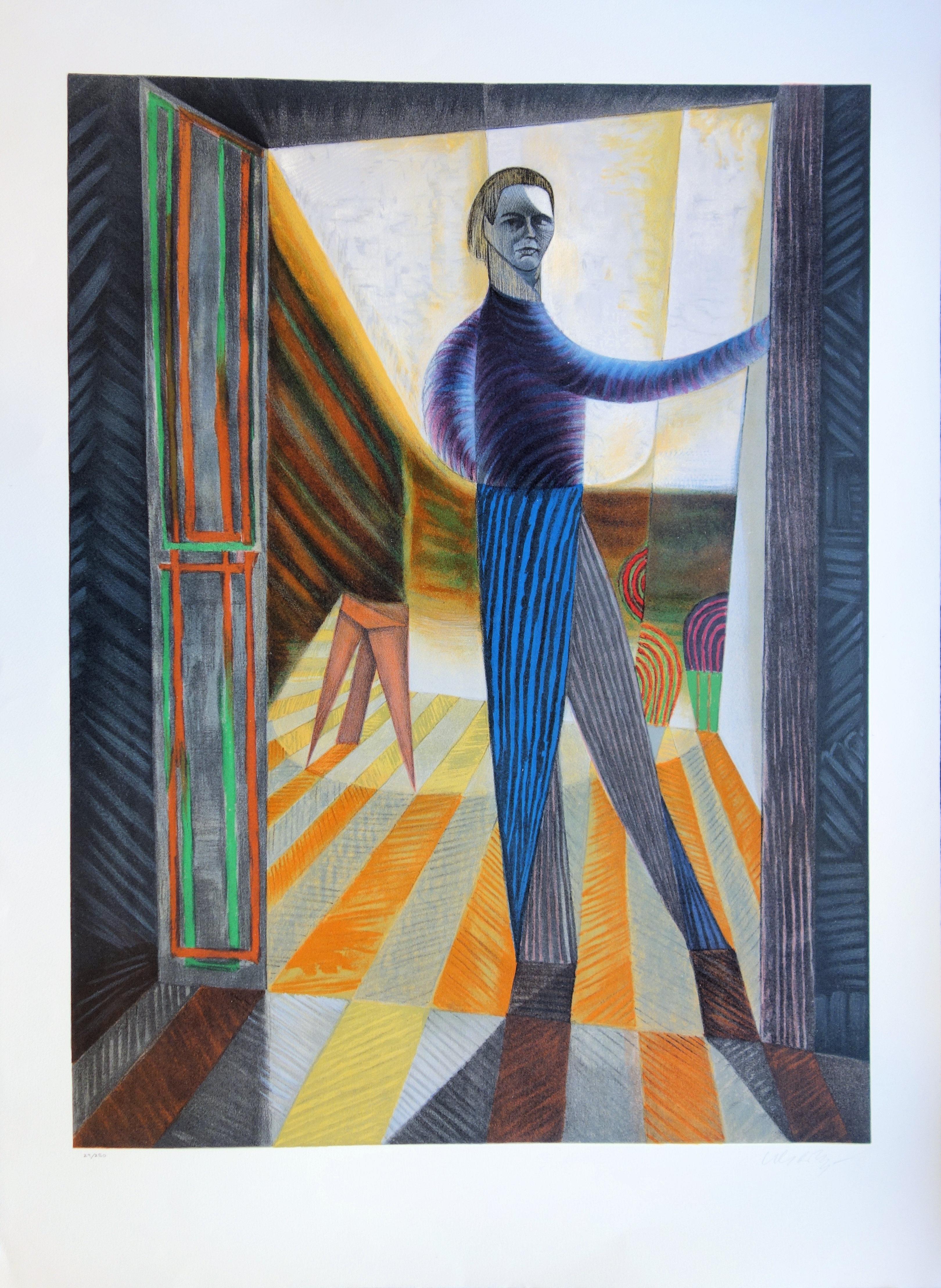 Figurative Print di Victor Vasarely - Autoritratto Fauvista - Litografia originale firmata / 250ex