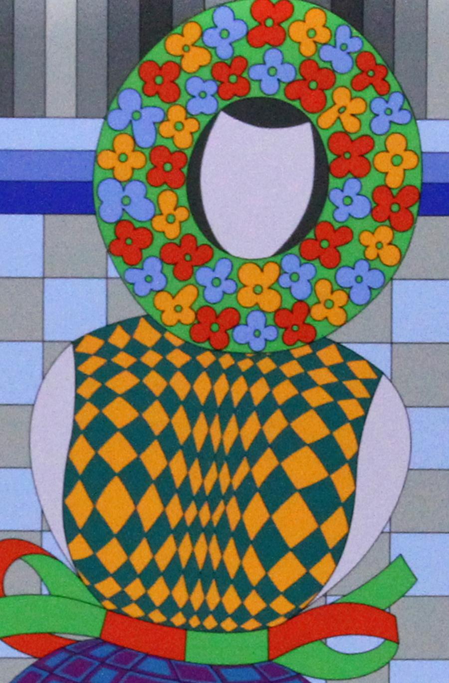 Artist: Victor Vasarely, Hungarian (1908 - 1997)
Title: Fille Fleur
Year: circa 1980
Medium: Serigraph, signed and numbered in pencil
Edition: FV 38/56
Size: 26 in. x 16 in. (66.04 cm x 40.64 cm)