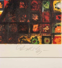 Fille-Fleur - Sérigraphie de Victor Vasarely - 1986