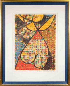 Fille-Fleur - Sérigraphie de Victor Vasarely - 1986
