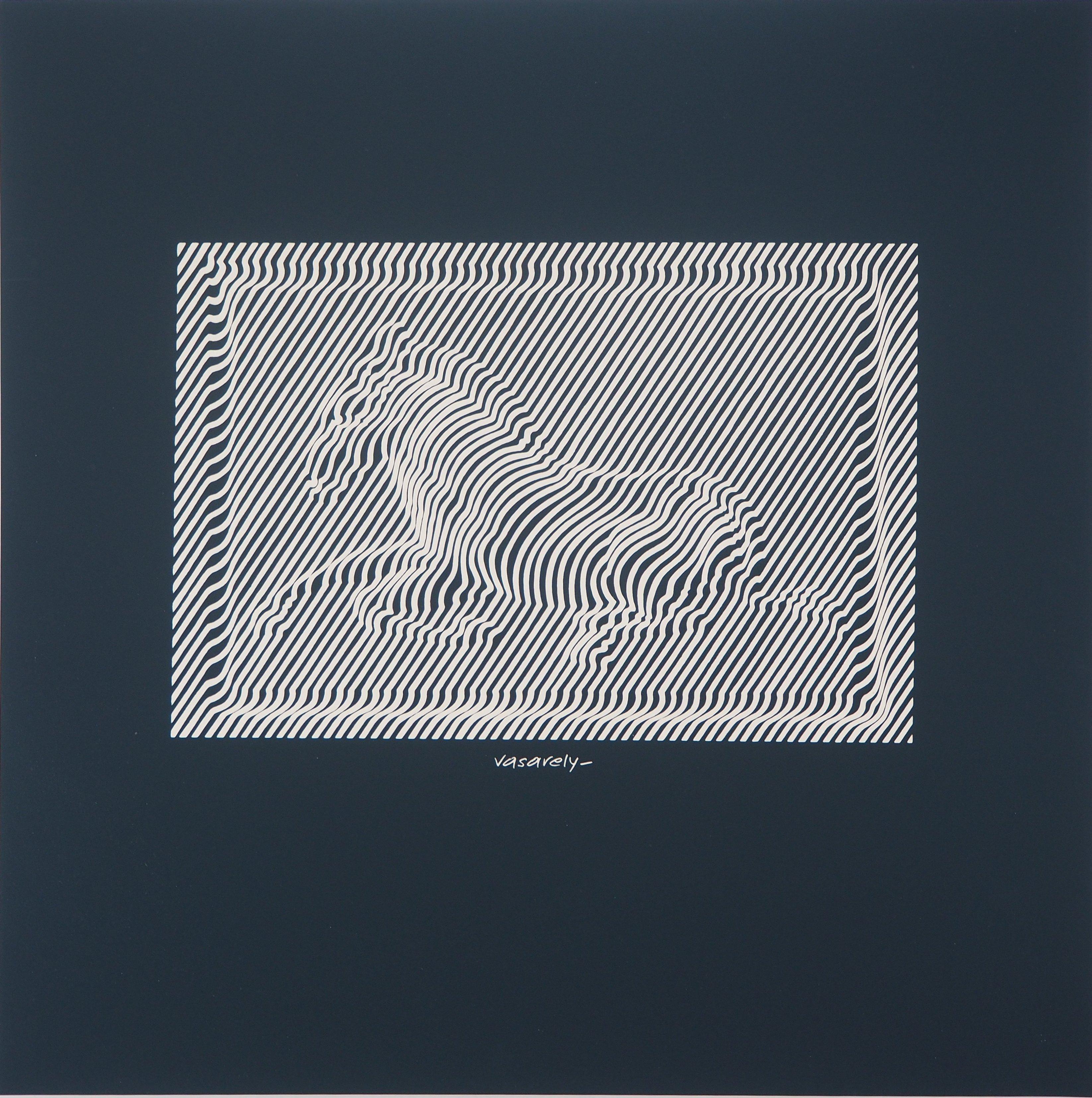 Victor Vasarely Animal Print - Galloping horse - Screen Print, 1975