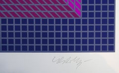 Geometrische Komposition - Violet - Victor Vasarely - Serigraph - Contemporary