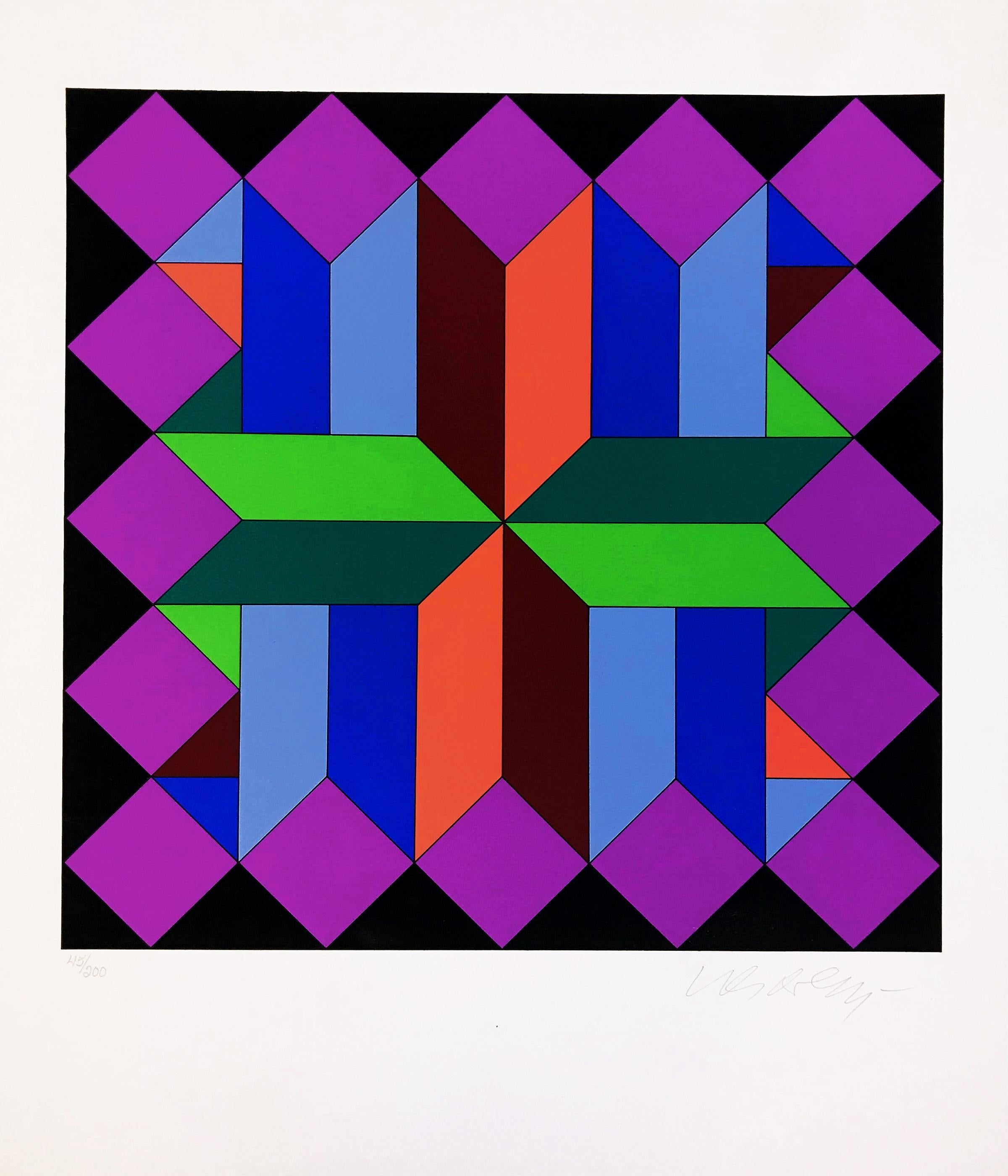 HELIOS SUITE - Abstract Print by Victor Vasarely