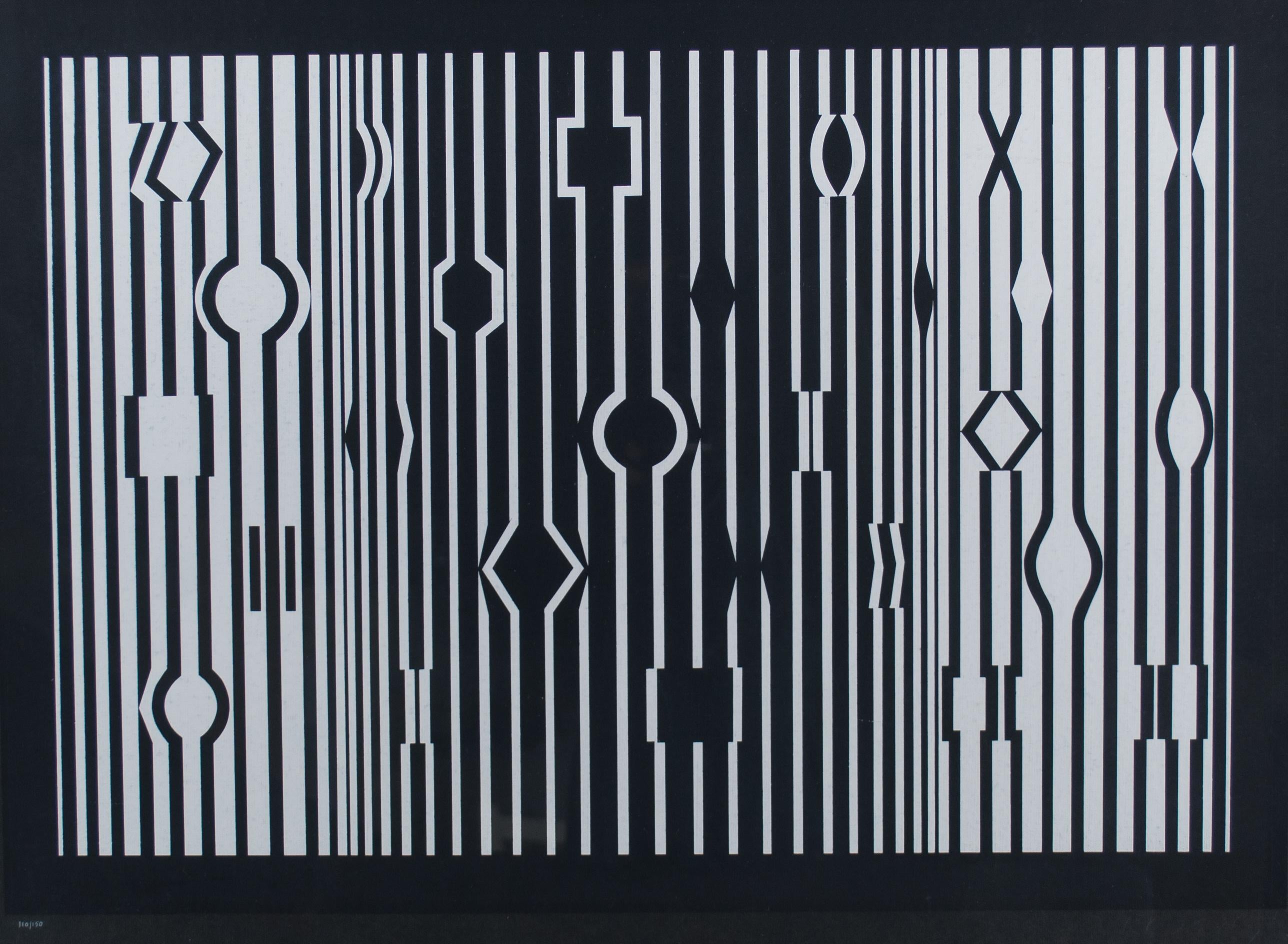 Victor Vasarely Abstract Print - Hommage a Bach VII