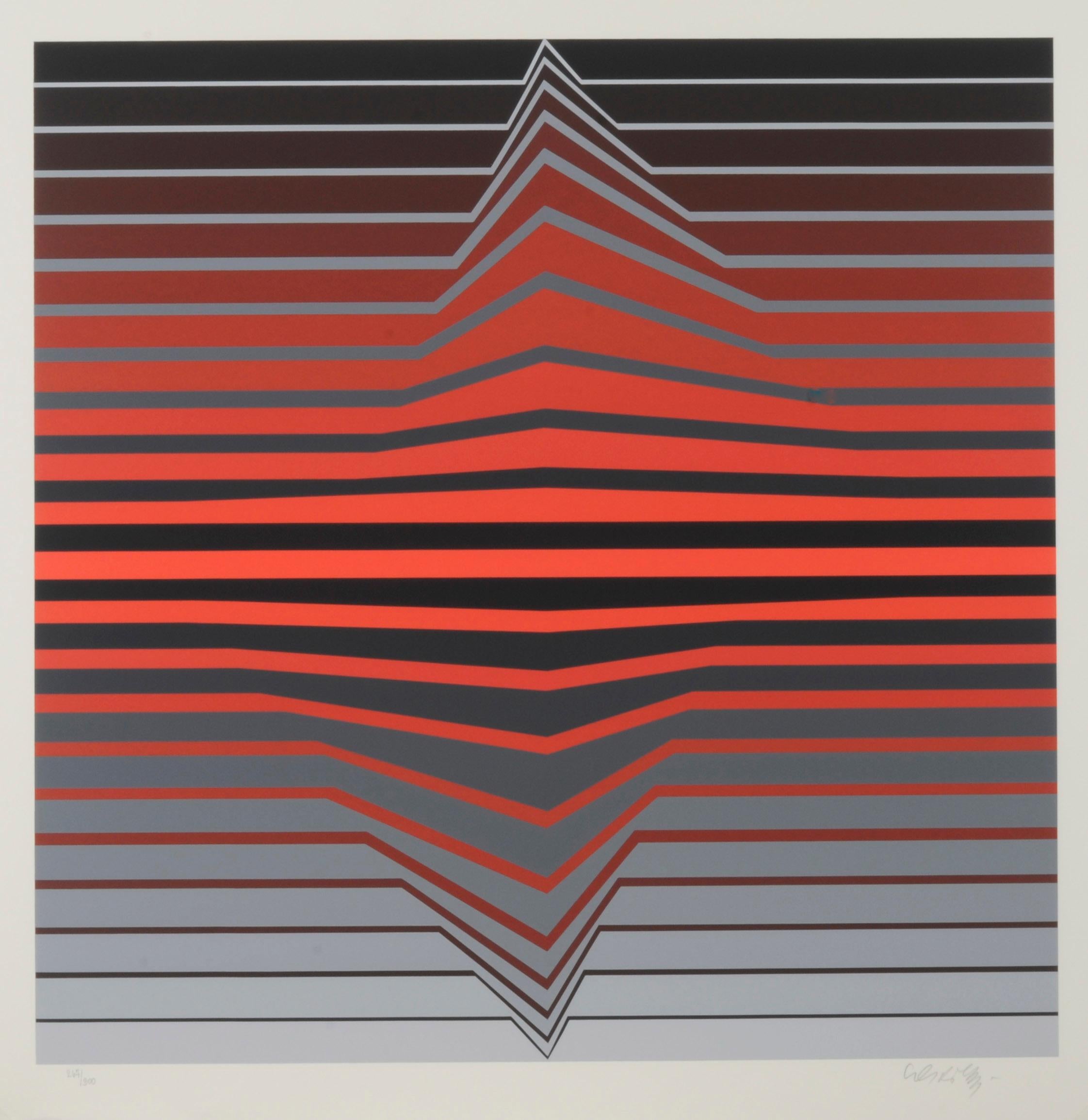 Victor Vasarely Abstract Print - Ilile D