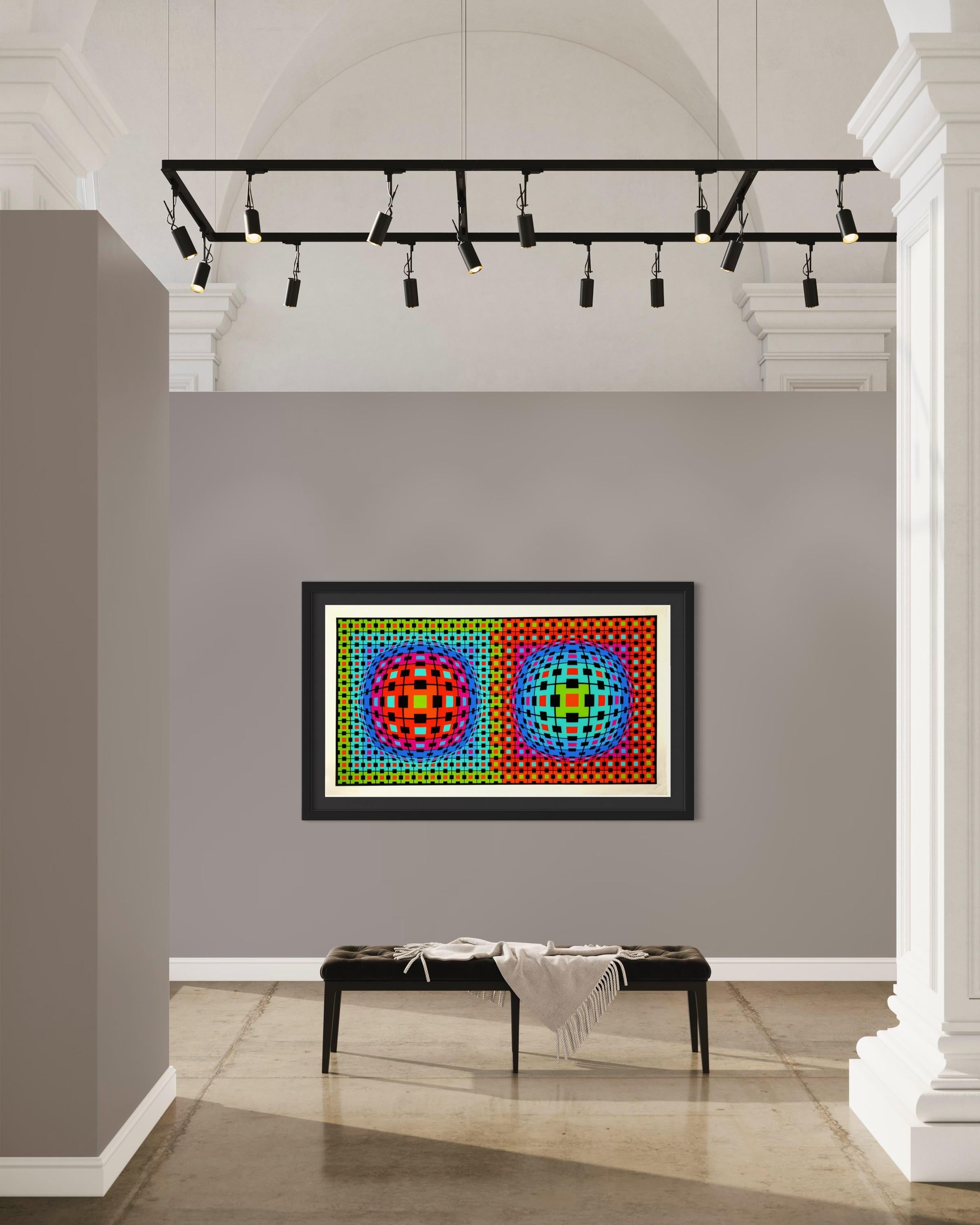Ionau - Kinetic Print by Victor Vasarely