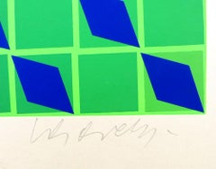 Jindey, sérigraphie d'art OP de Victor Vasarely