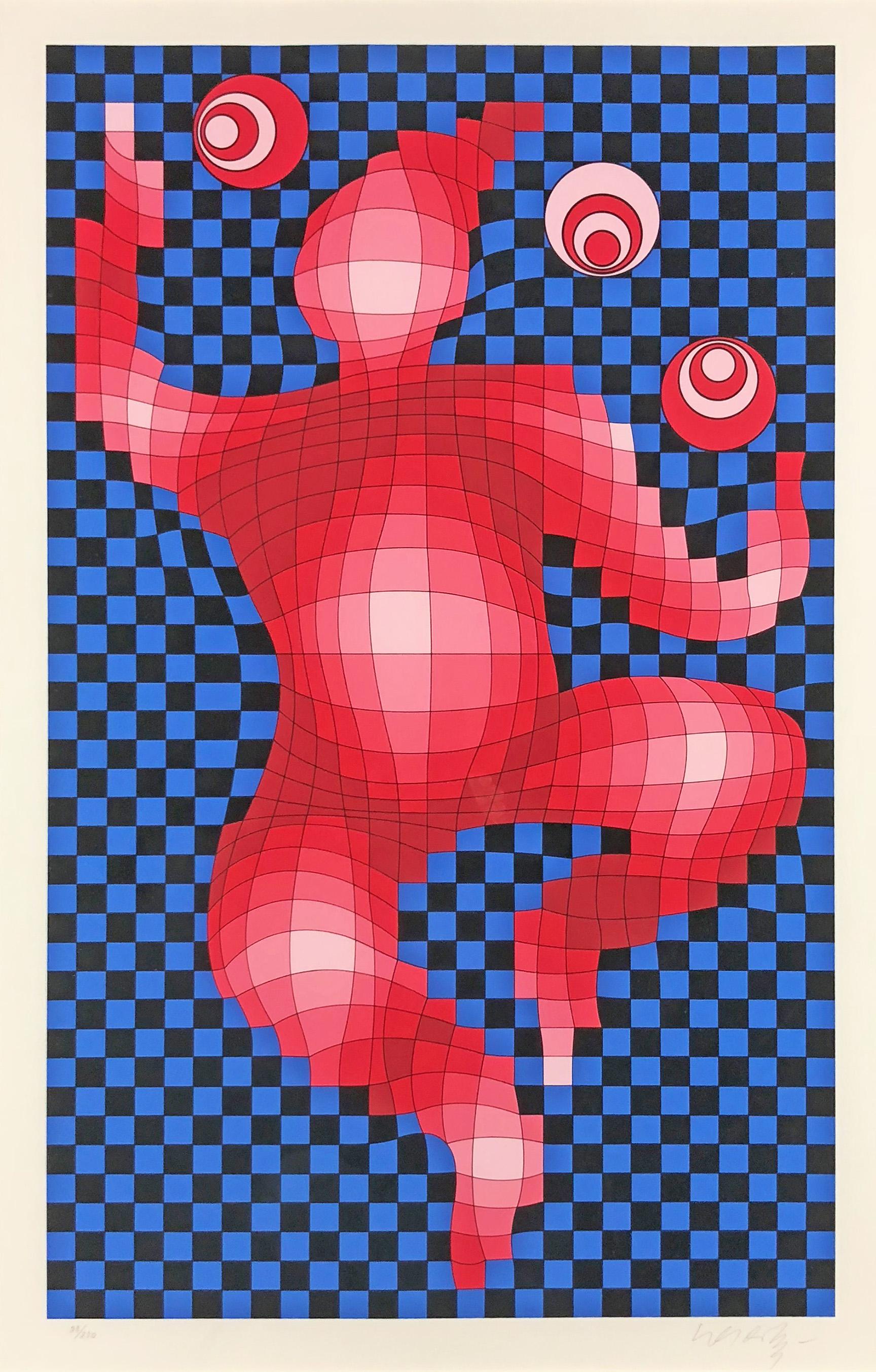 Victor Vasarely Abstract Print - Juggler