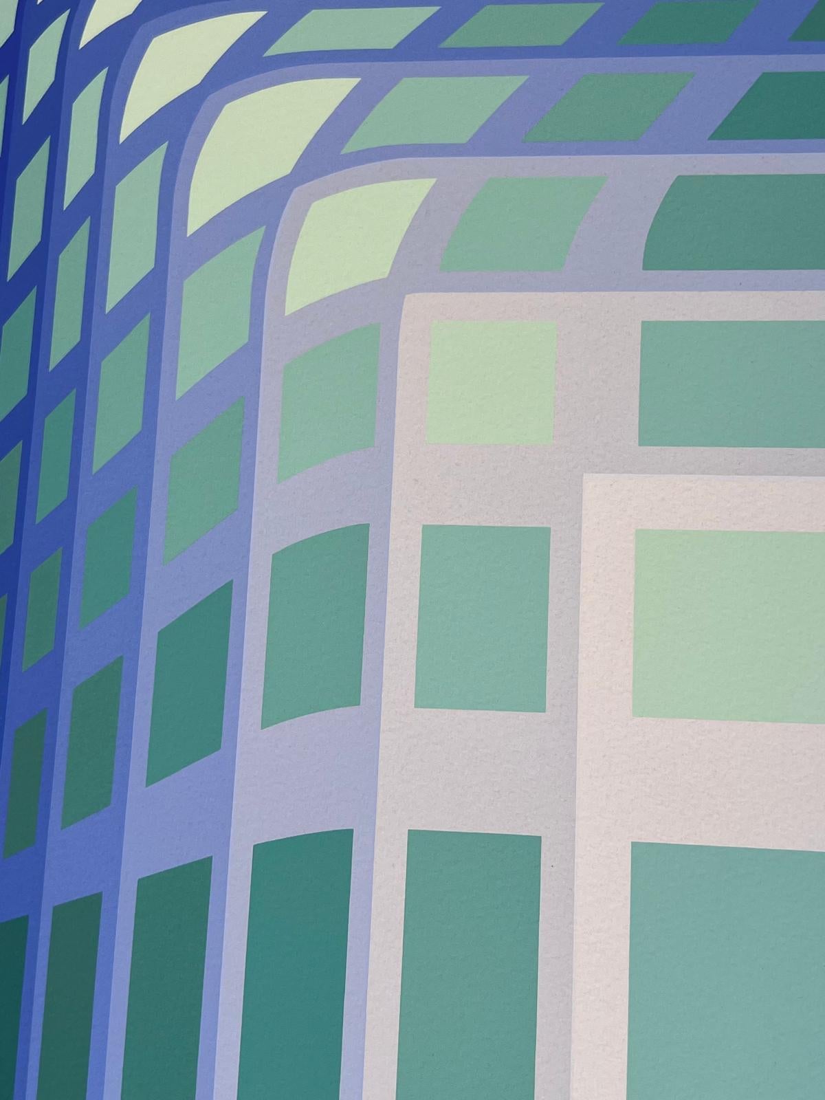 Koska-Pint - Abstract Print by Victor Vasarely