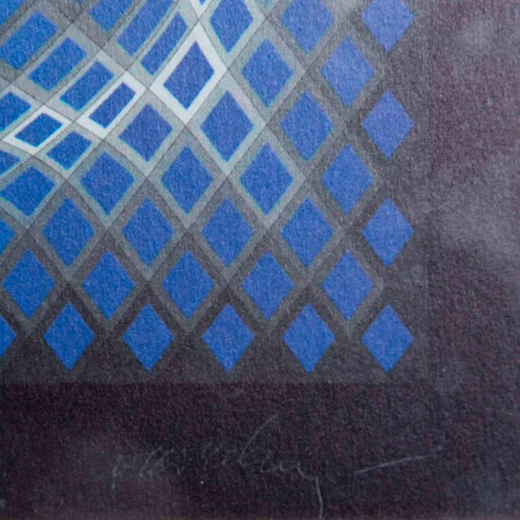 Lattice - Screen Print by V. Vasarely - 1980s - Black Abstract Print by Victor Vasarely