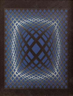 Lattice - Screen Print by V. Vasarely - 1980s