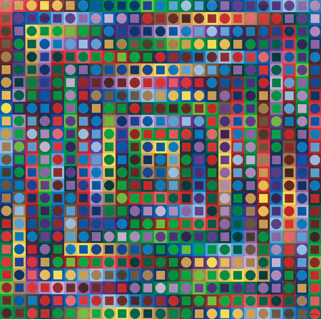 Victor Vasarely - Val Myta, by Victor Vasarely, Hand-knotted woven  tapestry, 1975, Op Art For Sale at 1stDibs