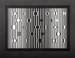 Markab, aus dem Album I, OP Art Serigraphie von Vasarely 1955