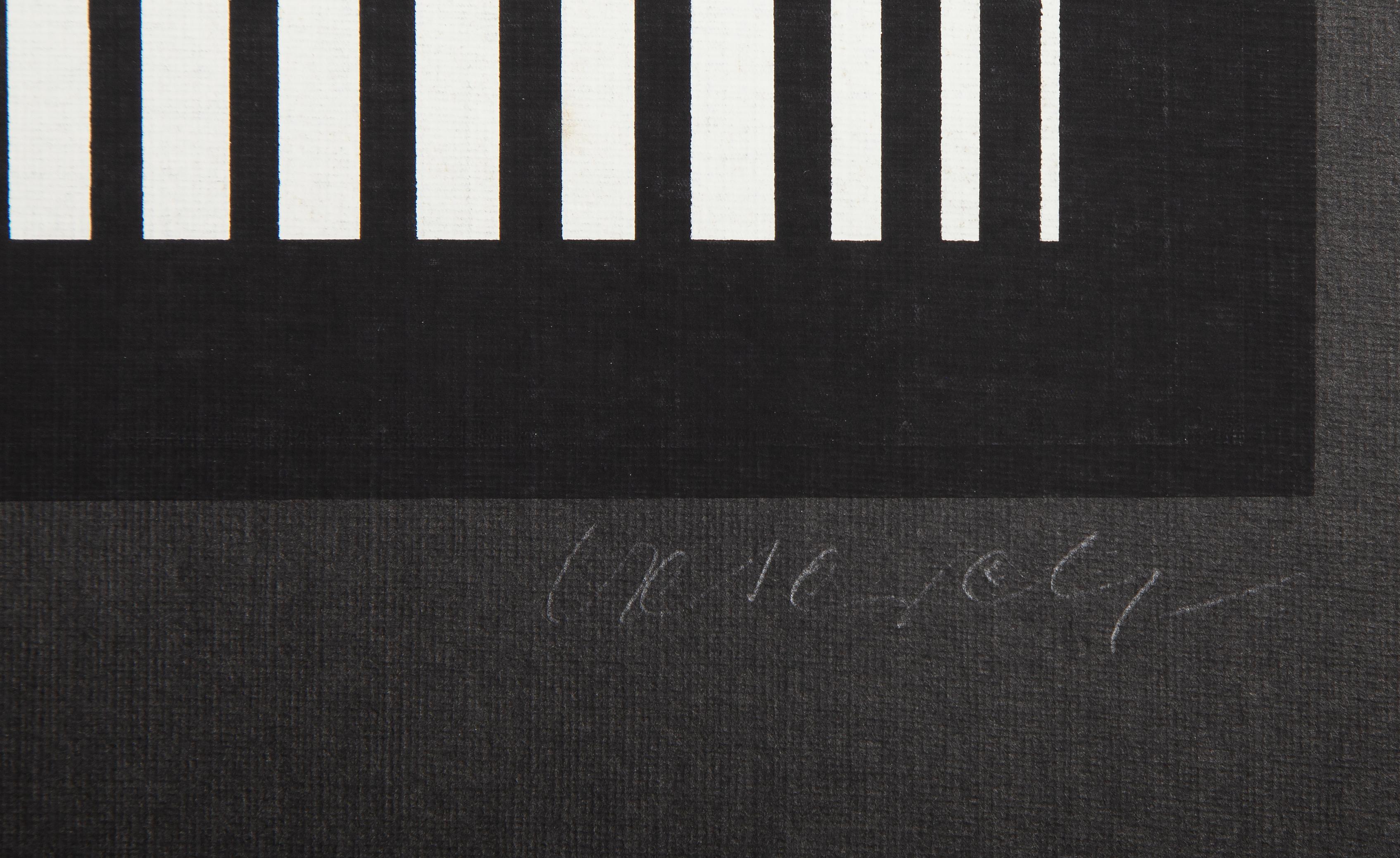 Markab, from Album I, OP Art Serigraph by Vasarely 1955 - Black Abstract Print by Victor Vasarely