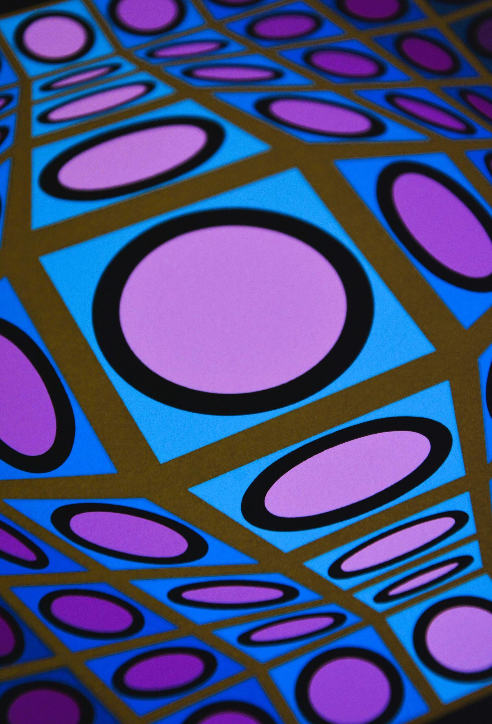 Microcosme - Abstrait Print par Victor Vasarely
