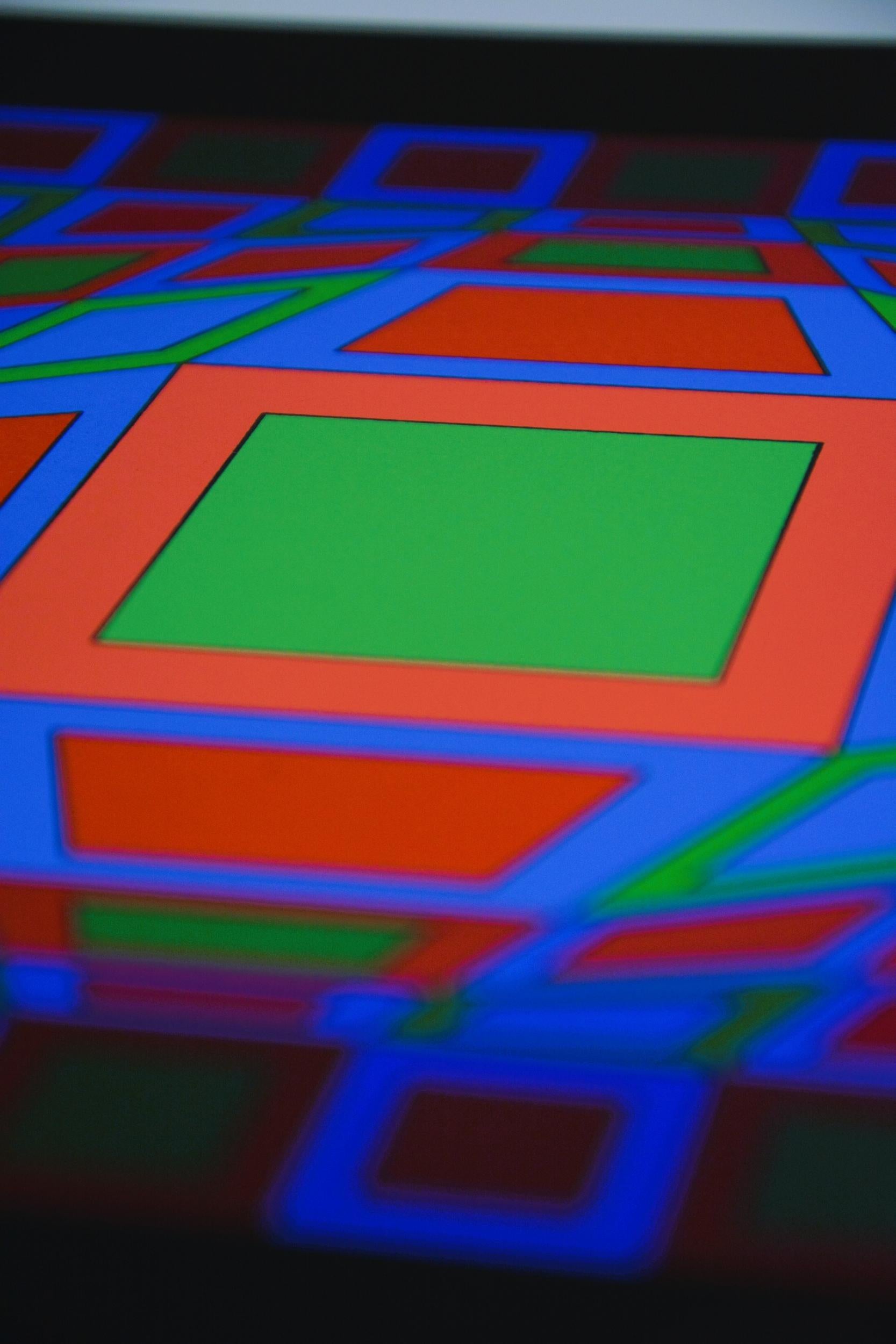 Microcosme - Abstrait Print par Victor Vasarely