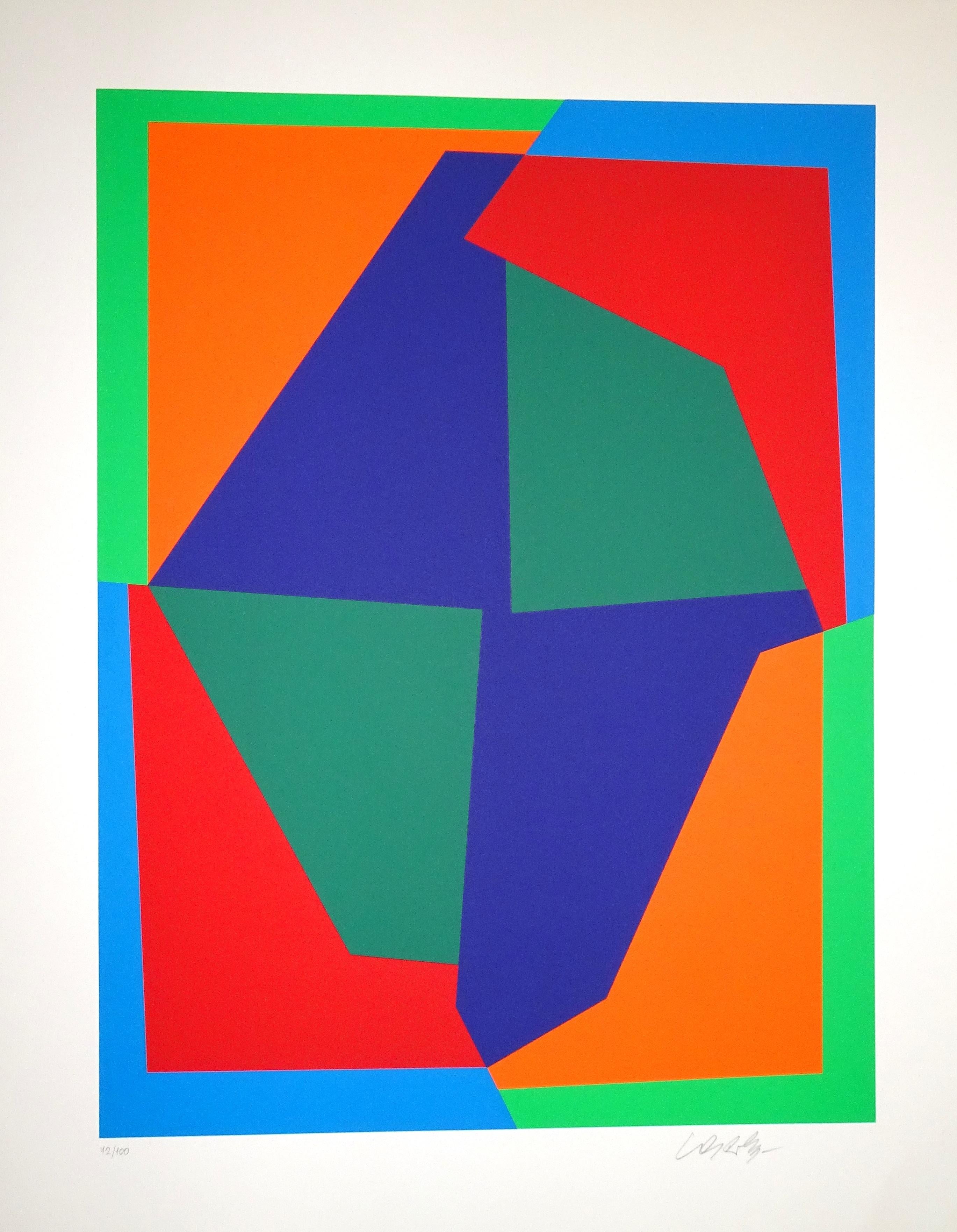 Mixed-Color Composition - 1980s - Victor Vasarely - Serigraph - Contemporary 3