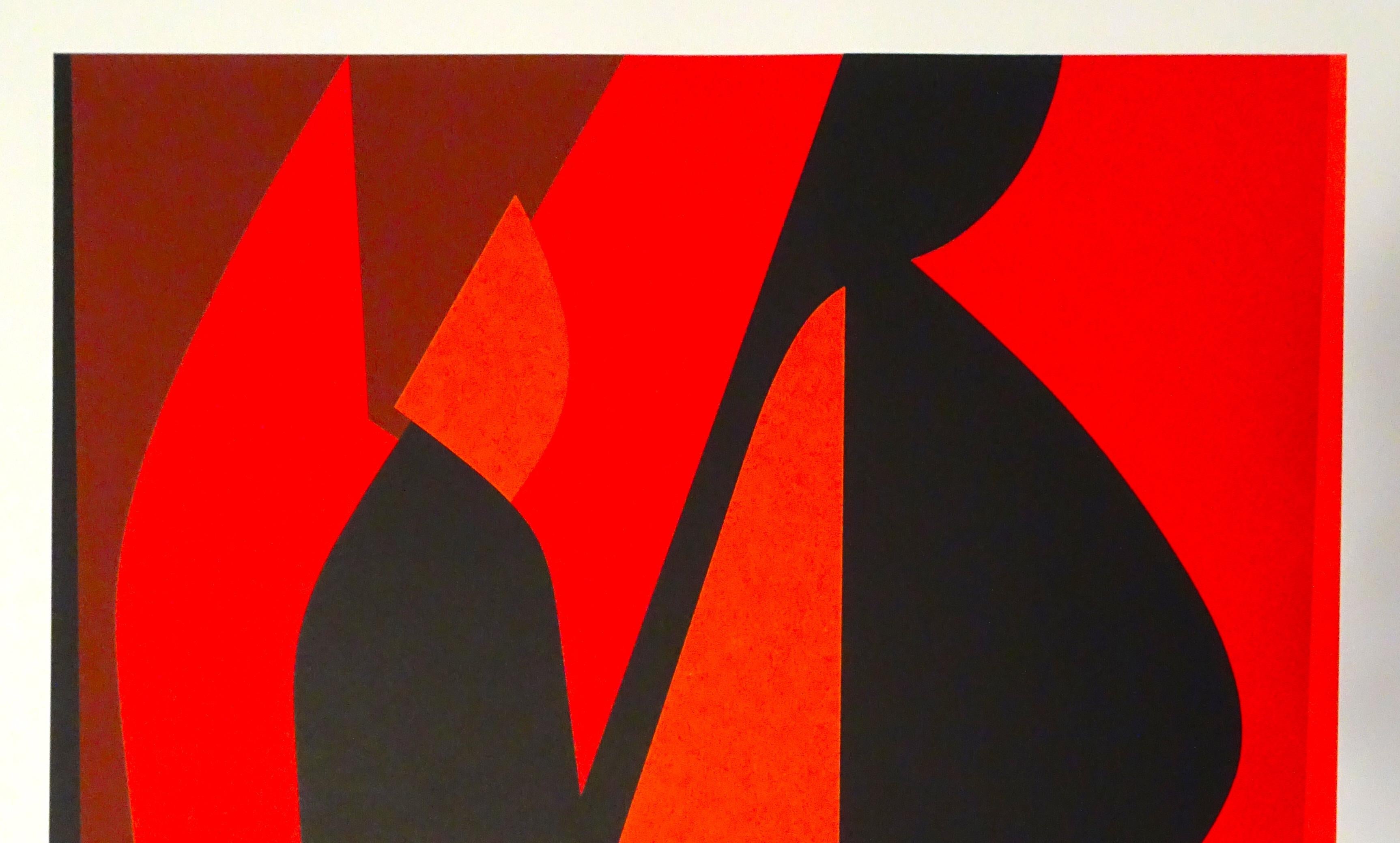 Mixed Red Composition - 1980s - Victor Vasarely - Serigraph - Contemporary 2