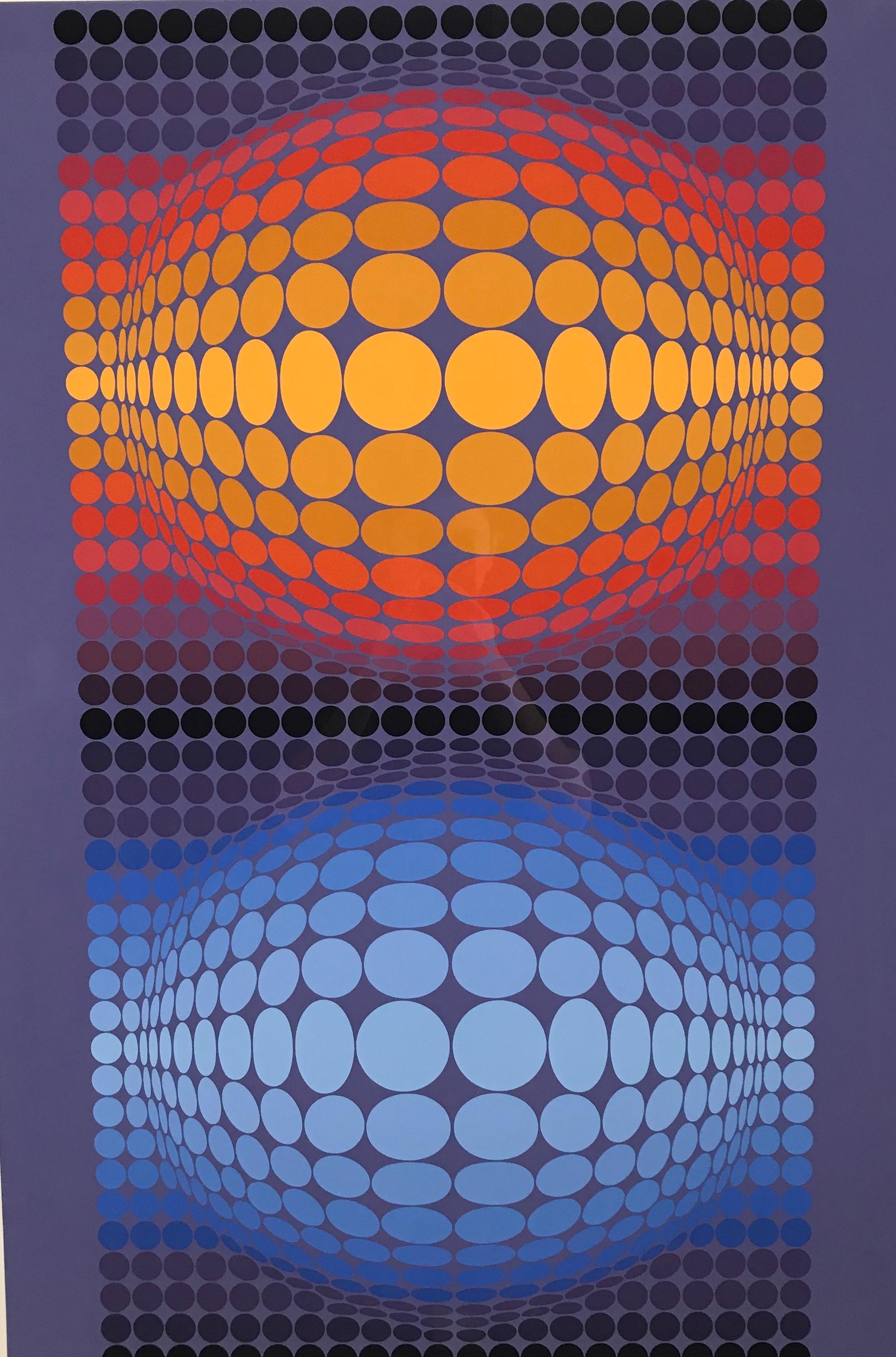 Victor Vasarely Abstract Print - Museum #4