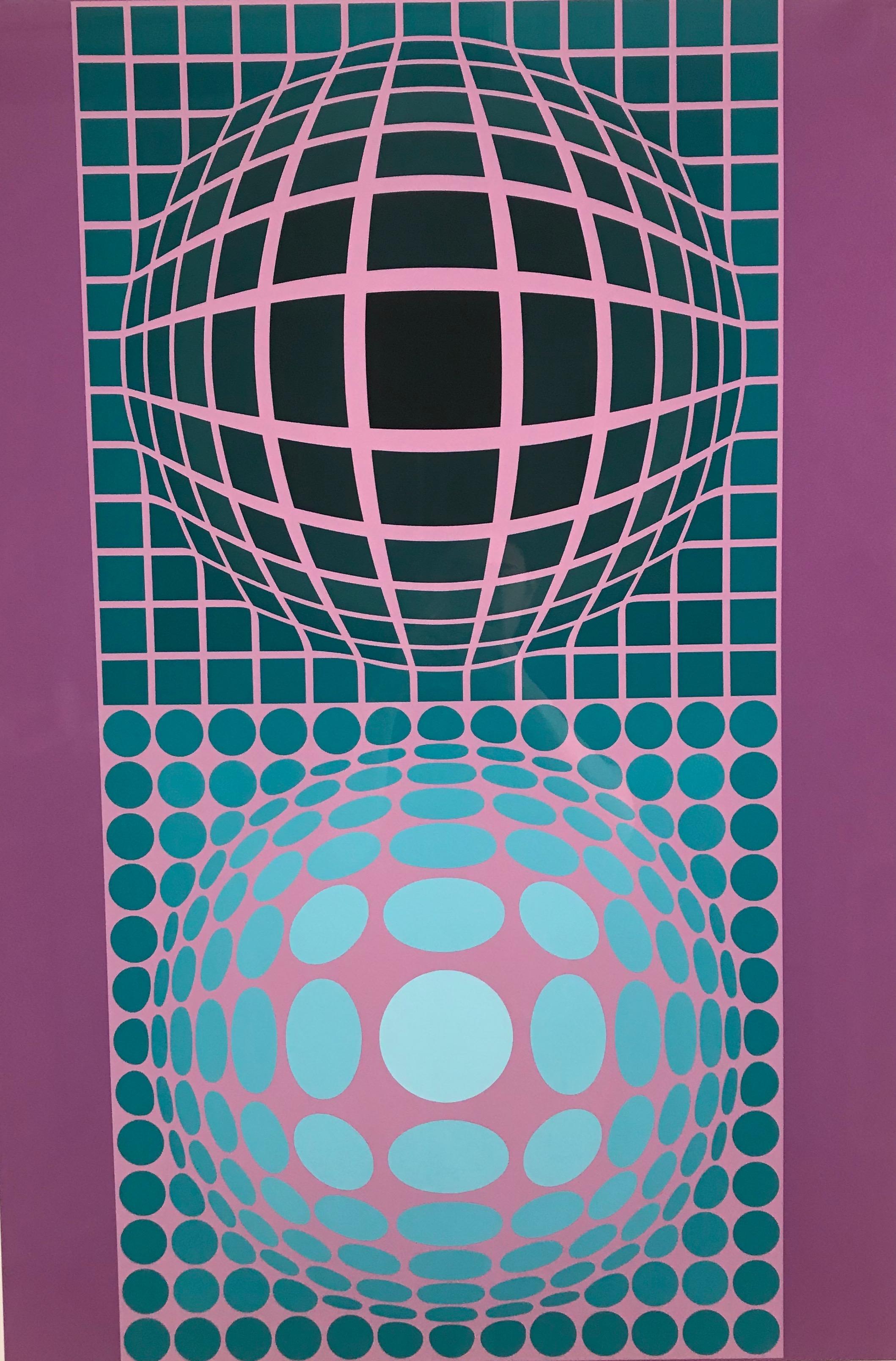 Victor Vasarely Abstract Print - Museum #5