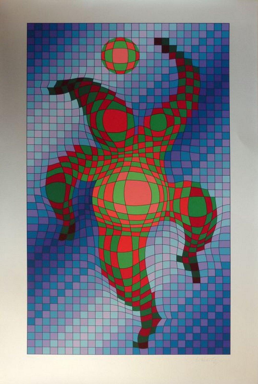 Victor Vasarely Abstract Print - No title