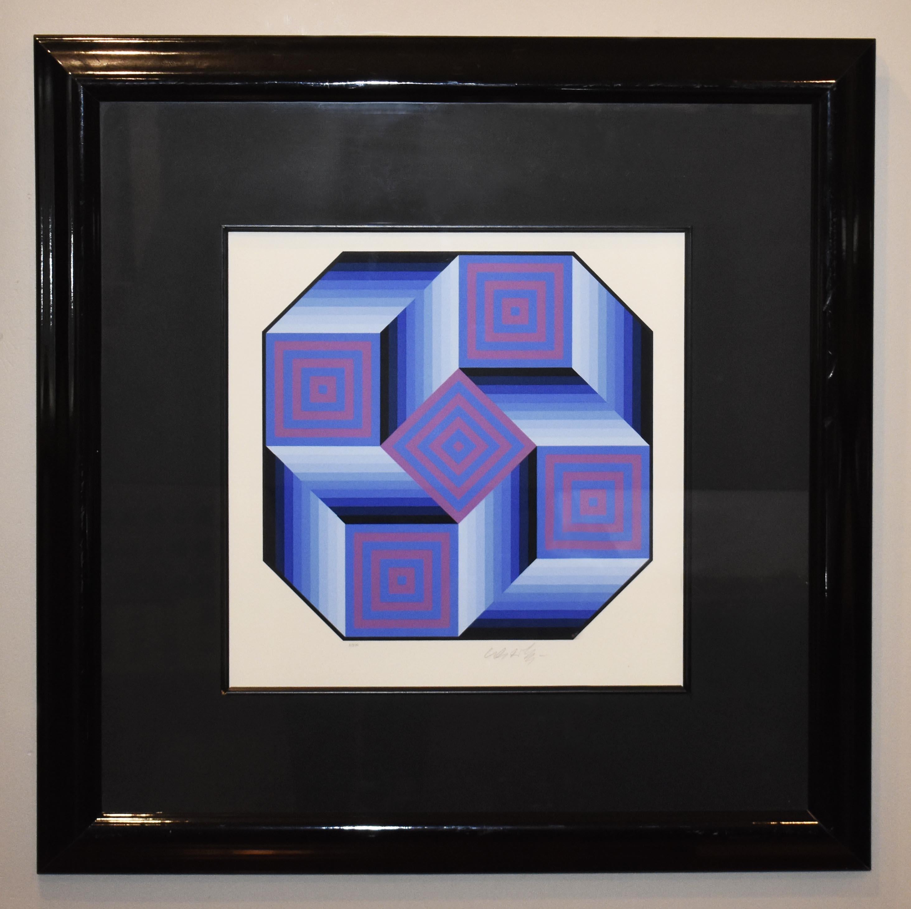 Victor Vasarely Abstract Print - Octa