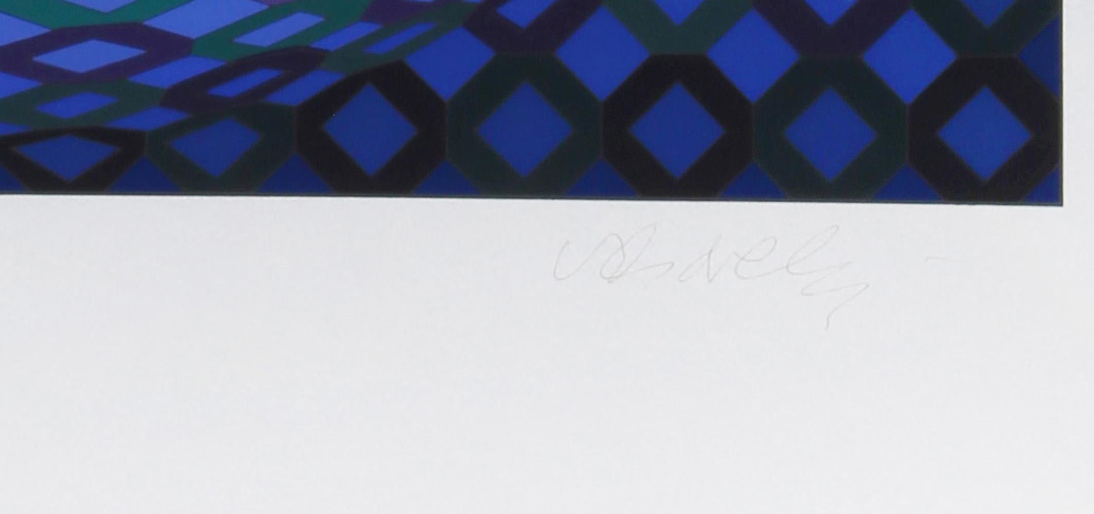 Okta-Pos, Siebdruck von Victor Vasarely im Angebot 3