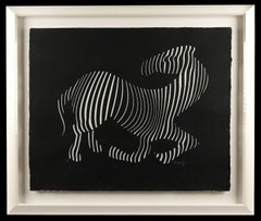 Op-Art Zebra Silkscreen by Vasarely