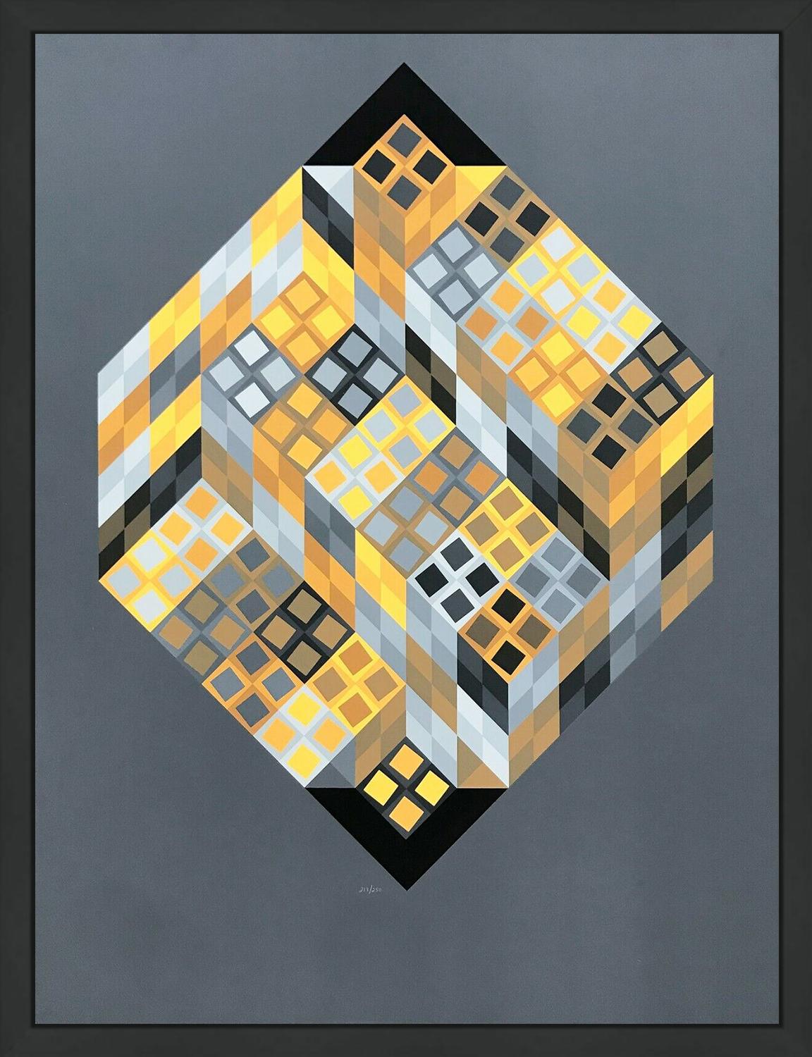 Victor Vasarely Abstract Print – OR-VAR
