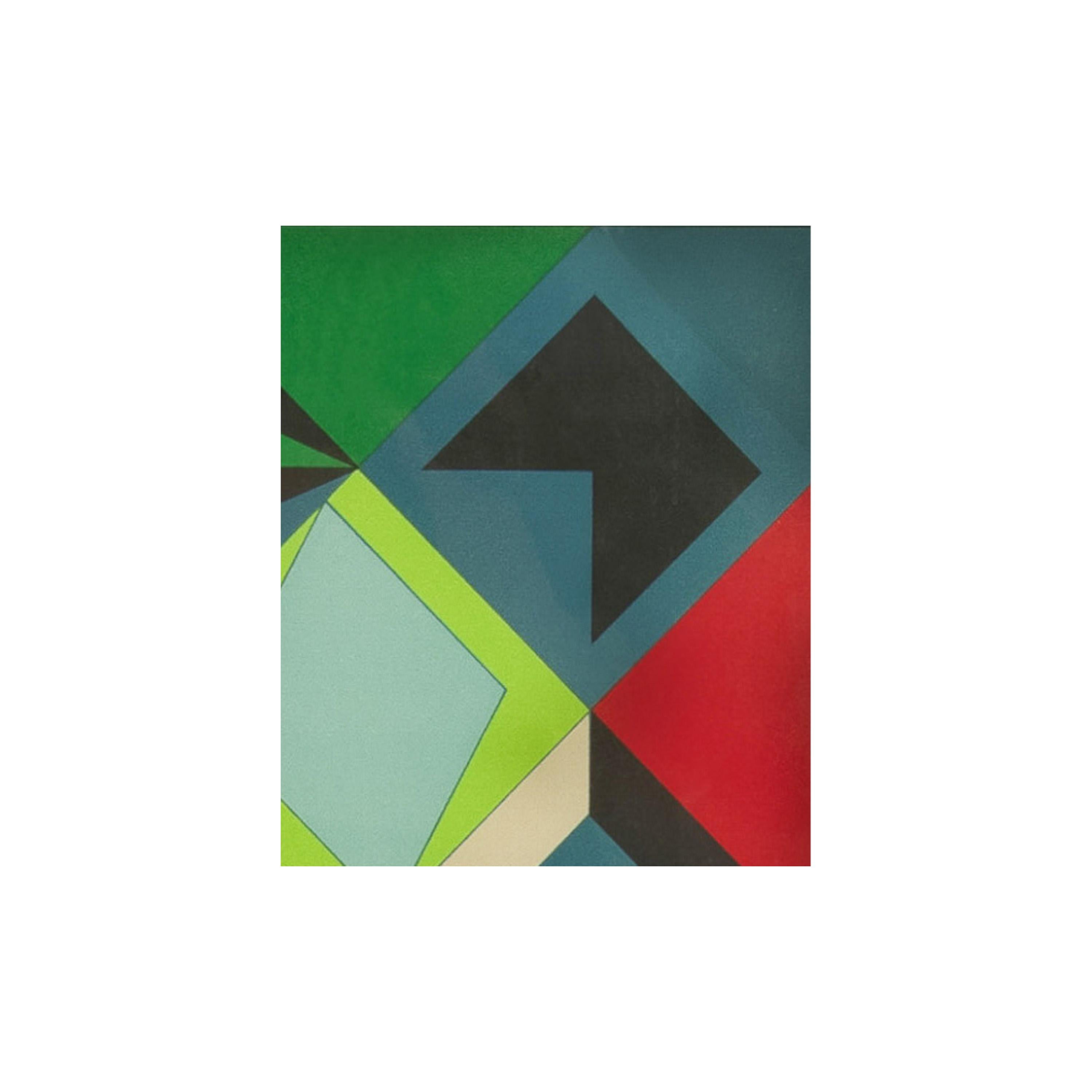 Original abstrakter Op-Art-Raumteilerdruck in abstrakter Farbe „Planetary Folklore“, signiert #2/250 im Angebot 2