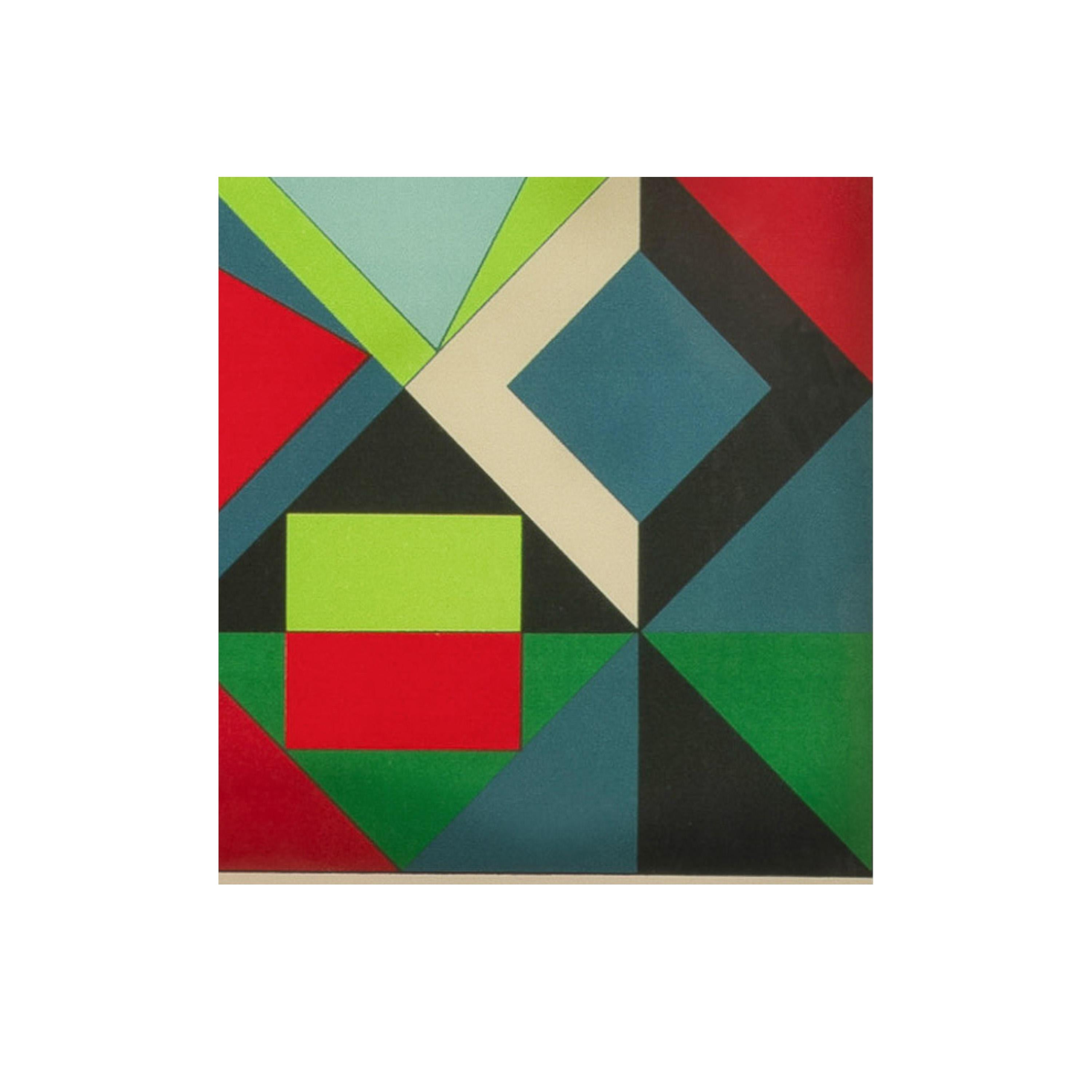 Original abstrakter Op-Art-Raumteilerdruck in abstrakter Farbe „Planetary Folklore“, signiert #2/250 im Angebot 3