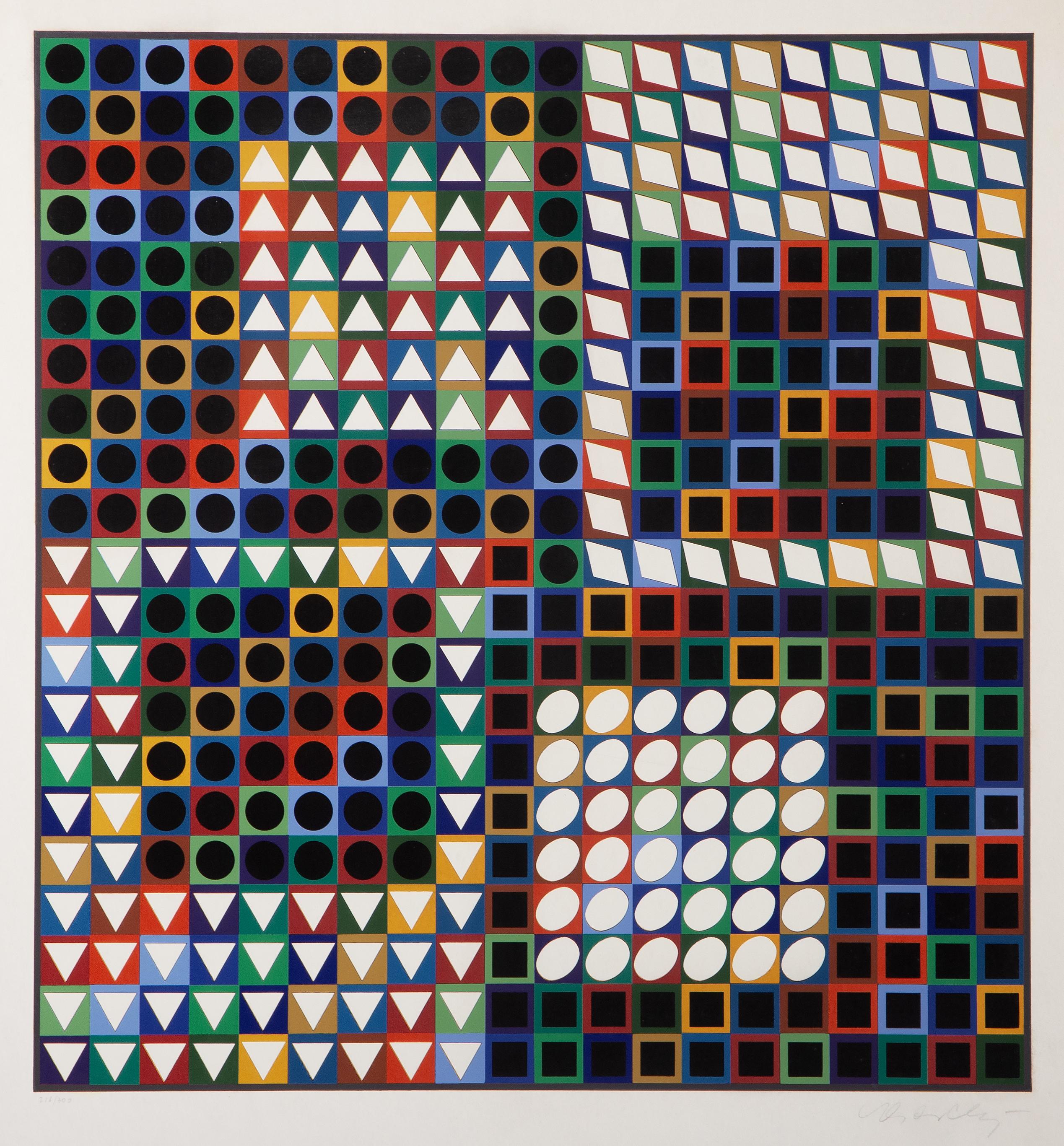 What are the names of some artworks by Victor Vasarely?