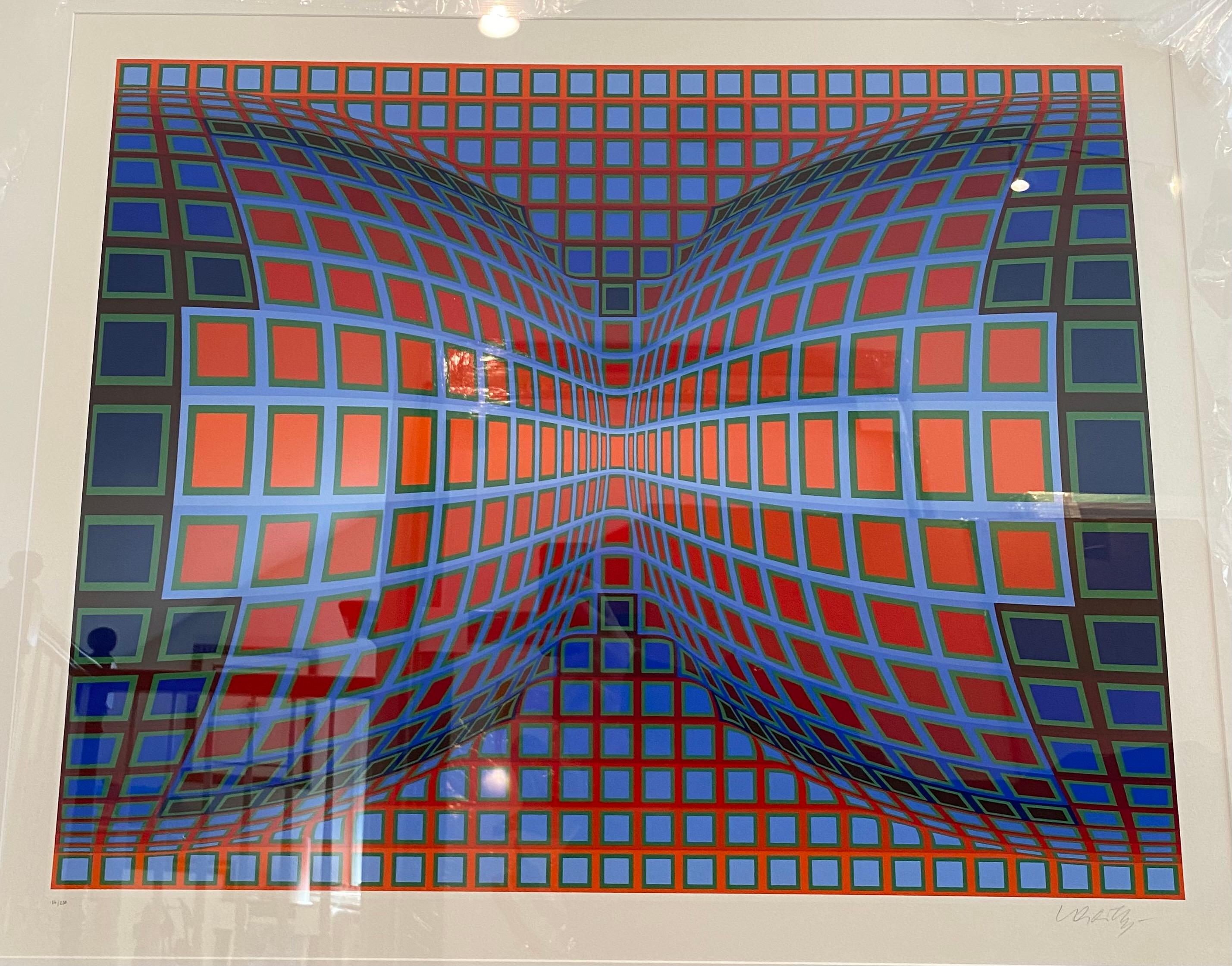 VICTOR VASARELY

PAPILLON


Color Serigraph, 1981. 
Image Size: 23 7/8x30 3/4 inches, full margins. 
Signed and numbered 184/250 in pencil, lower margin. 


Victor Vasarely was a French-Hungarian artist credited as the father of the Op Art movement.