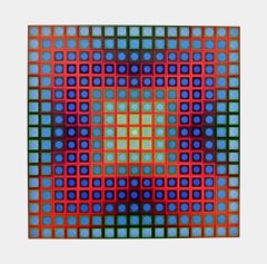 Lithographie « PLANETARY FOLKLORE IX »:: 1973:: Victor Vasarely