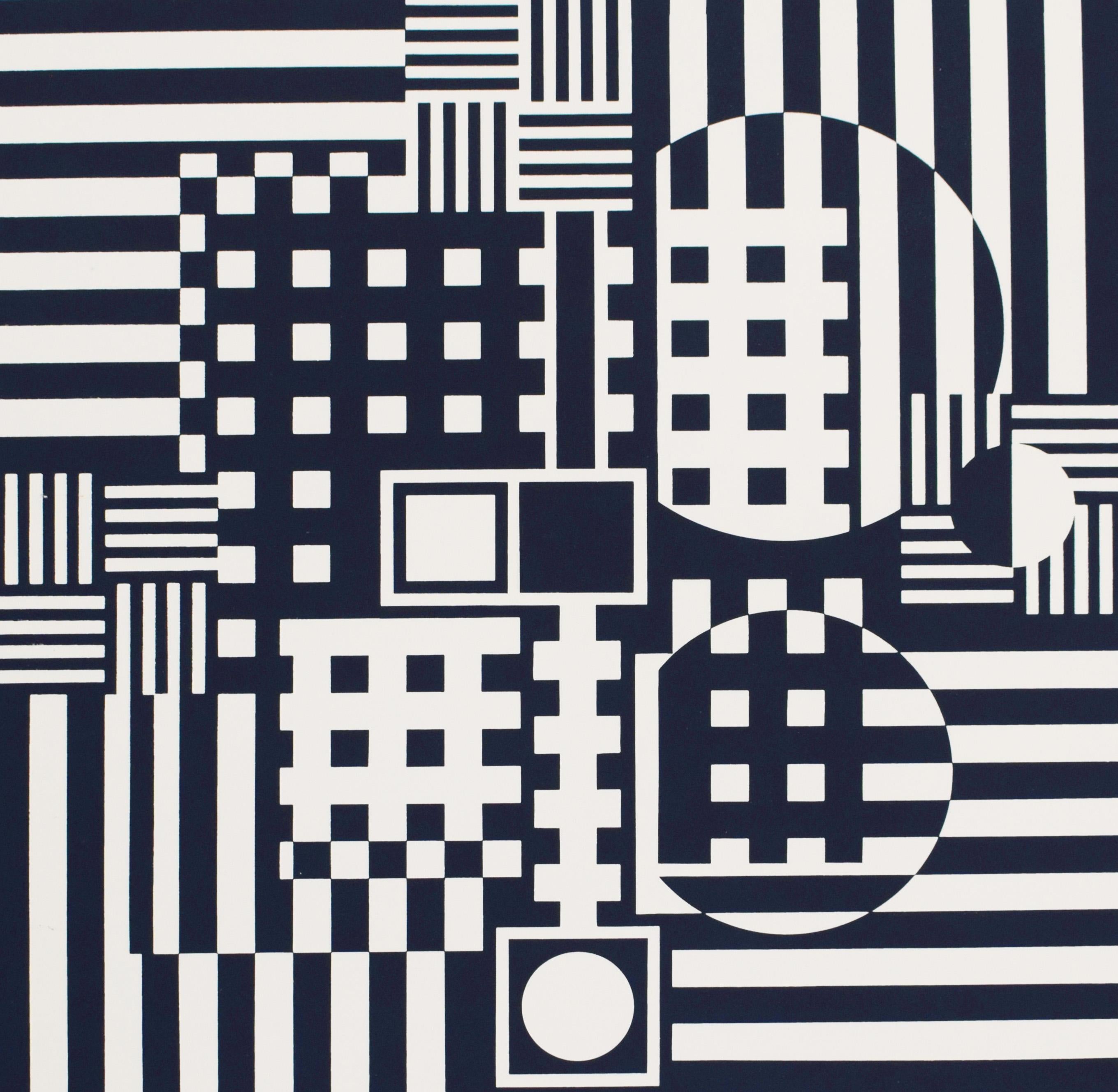 Victor Vasarely Abstract Print - Pleïone, from: The Discourse on Method - Op Art Illusion Hungarian Descartes