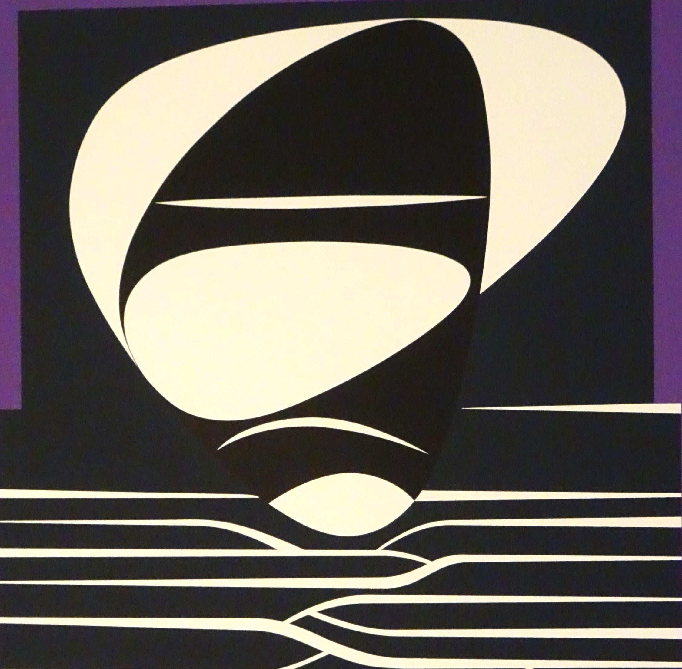 Purple Composition - 1980s - Victor Vasarely - Serigraph - Contemporary 1