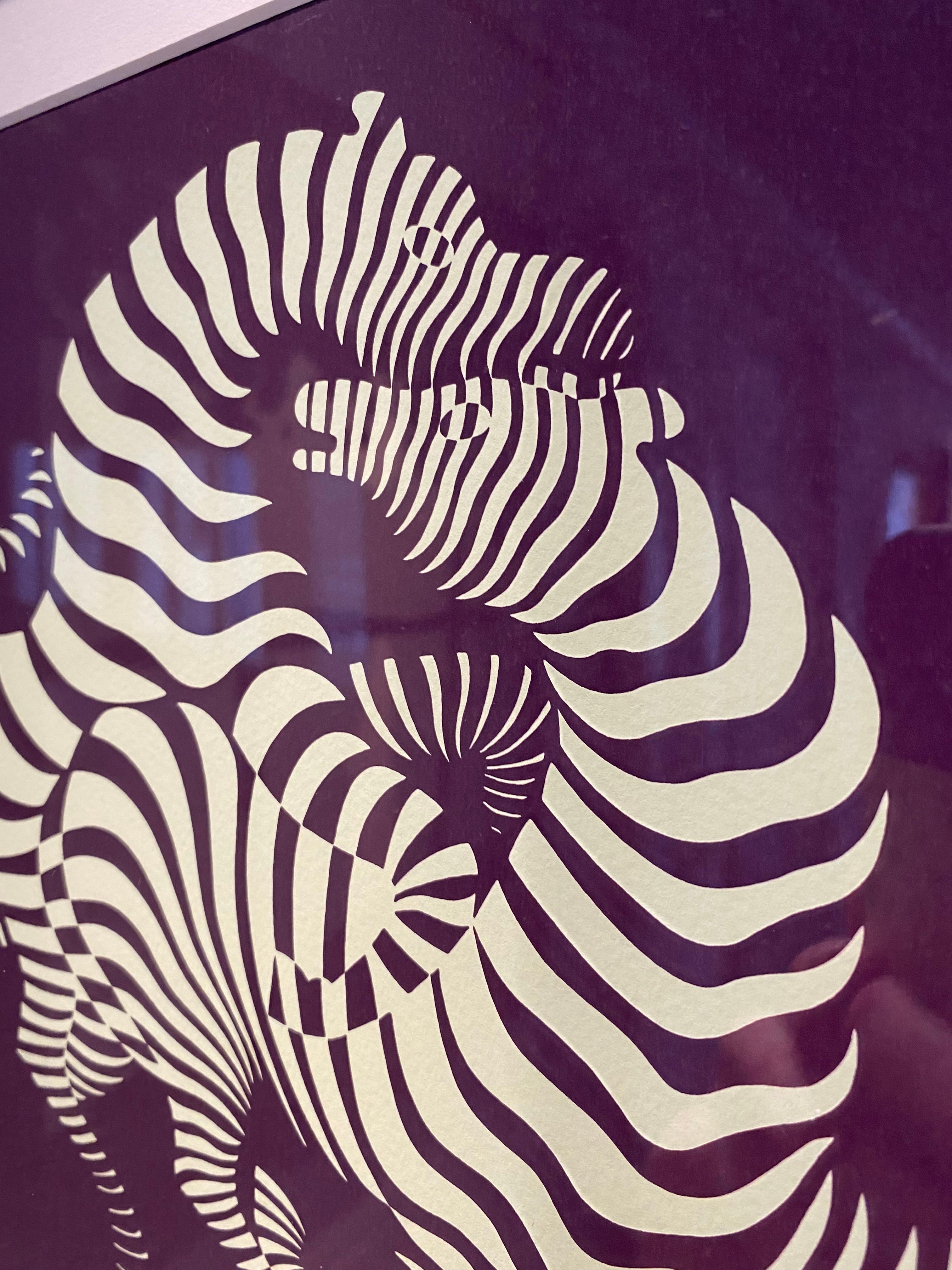 Purple Zebras by Victor Vasarely 3
