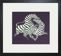 Purple Zebras by Victor Vasarely