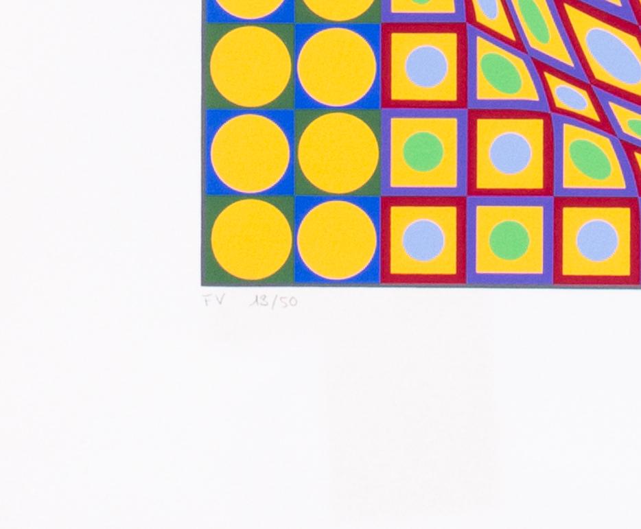 Quadrature, 1976-1978 - Op Art Print by Victor Vasarely